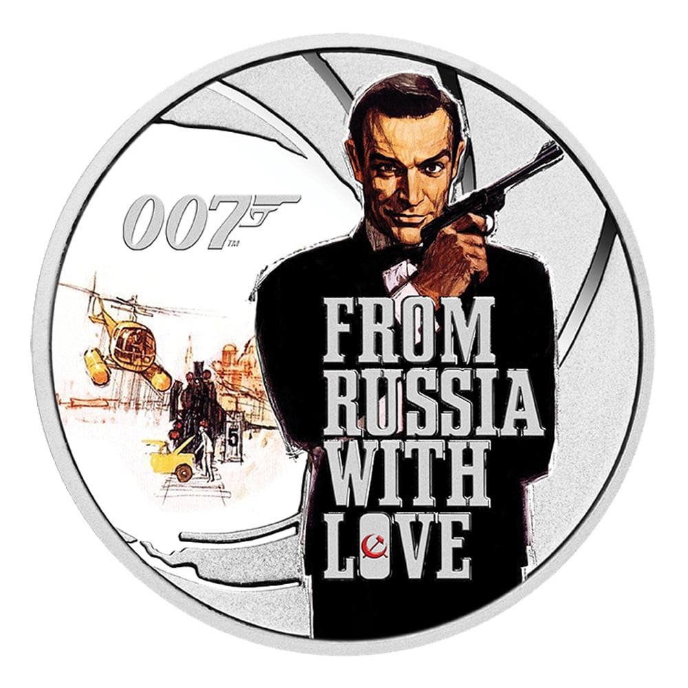 James Bond From Russia With Love 1/2 oz Silver Proof Coin - By The Perth Mint