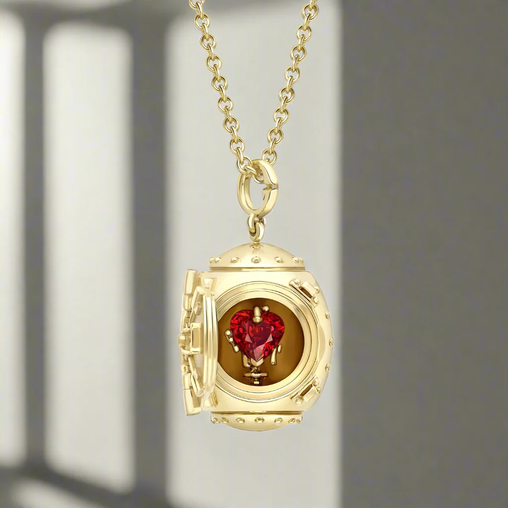 Fabergé x 007 Goldfinger Egg Safe Locket with Ruby Heart Surprise - Image 2