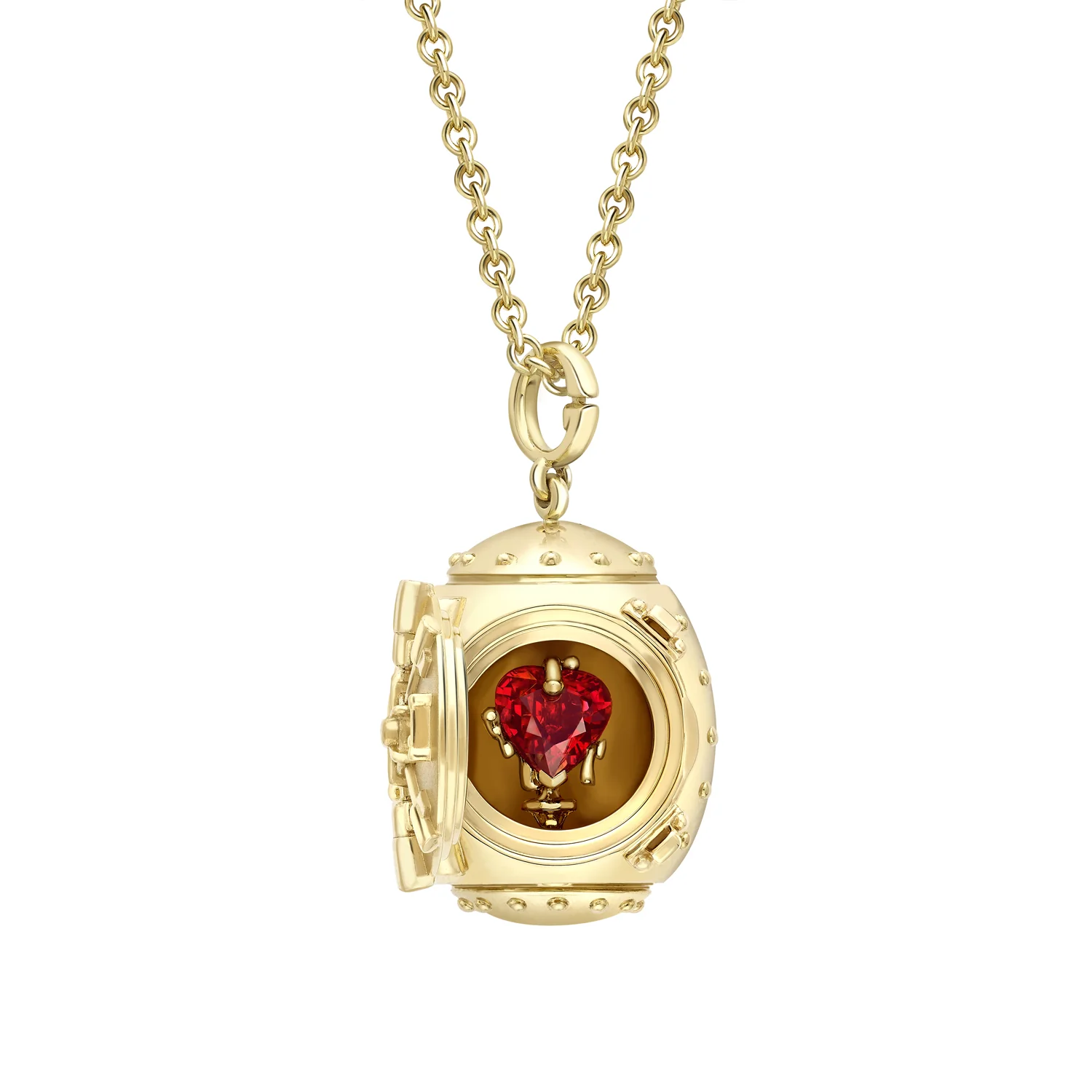 Fabergé x 007 Goldfinger Egg Safe Locket with Ruby Heart Surprise - Image 3