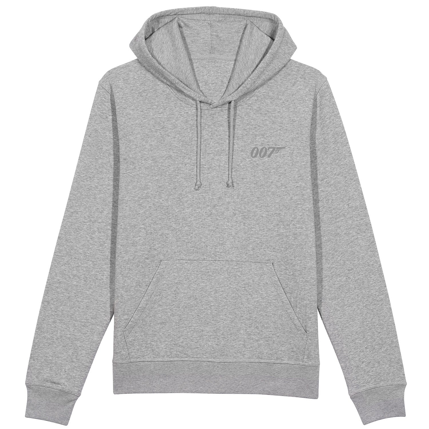 James Bond 007 Embroidered Grey Marl Hoodie - Image 3
