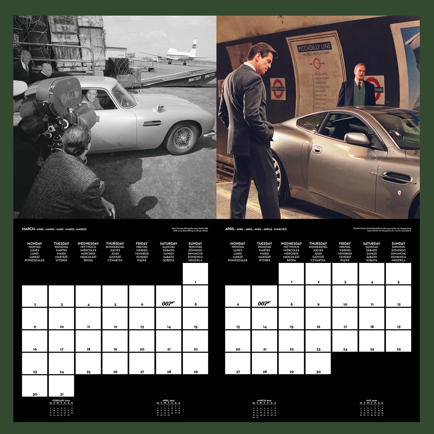 James Bond 2026 Wall Calendar (Outlet Item) - Image 3