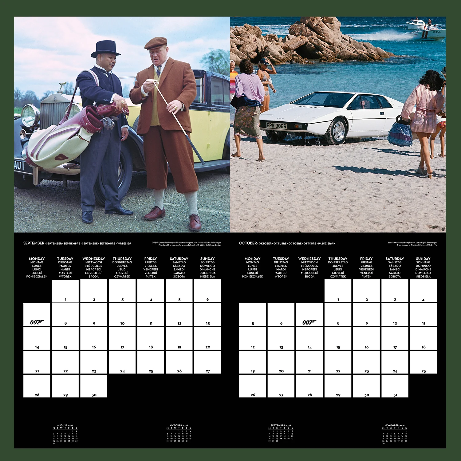 James Bond 2026 Wall Calendar (Outlet Item) - Image 5