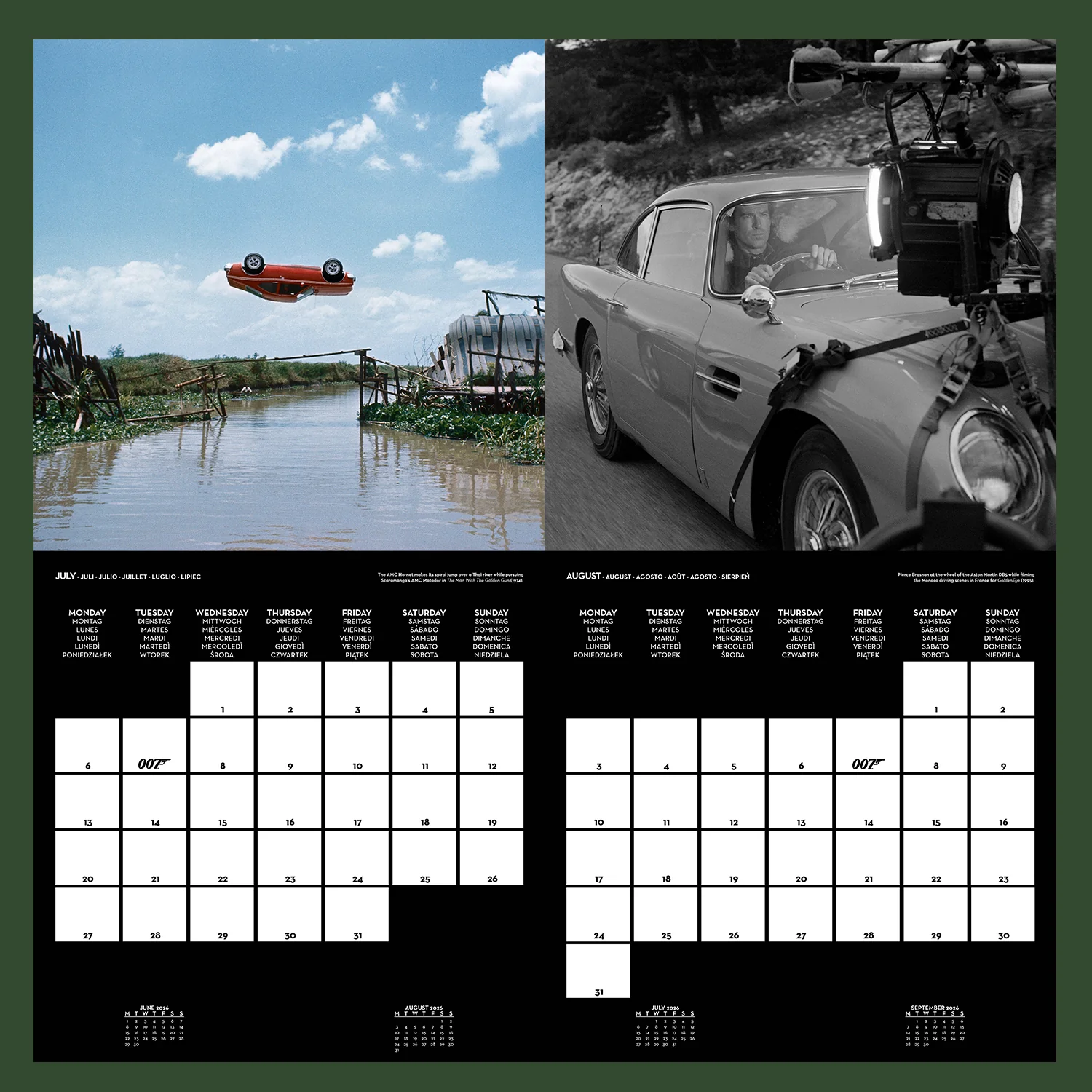 James Bond 2026 Wall Calendar (Outlet Item) - Image 6