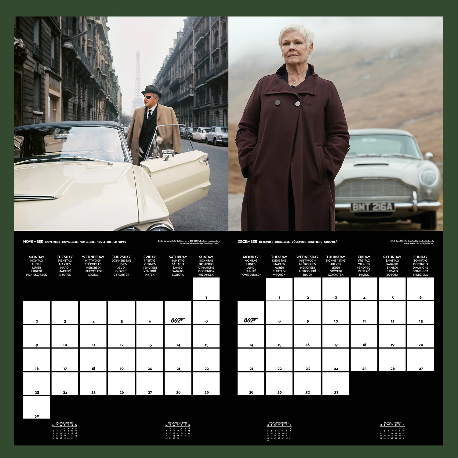 James Bond 2026 Wall Calendar (Outlet Item) - Image 7