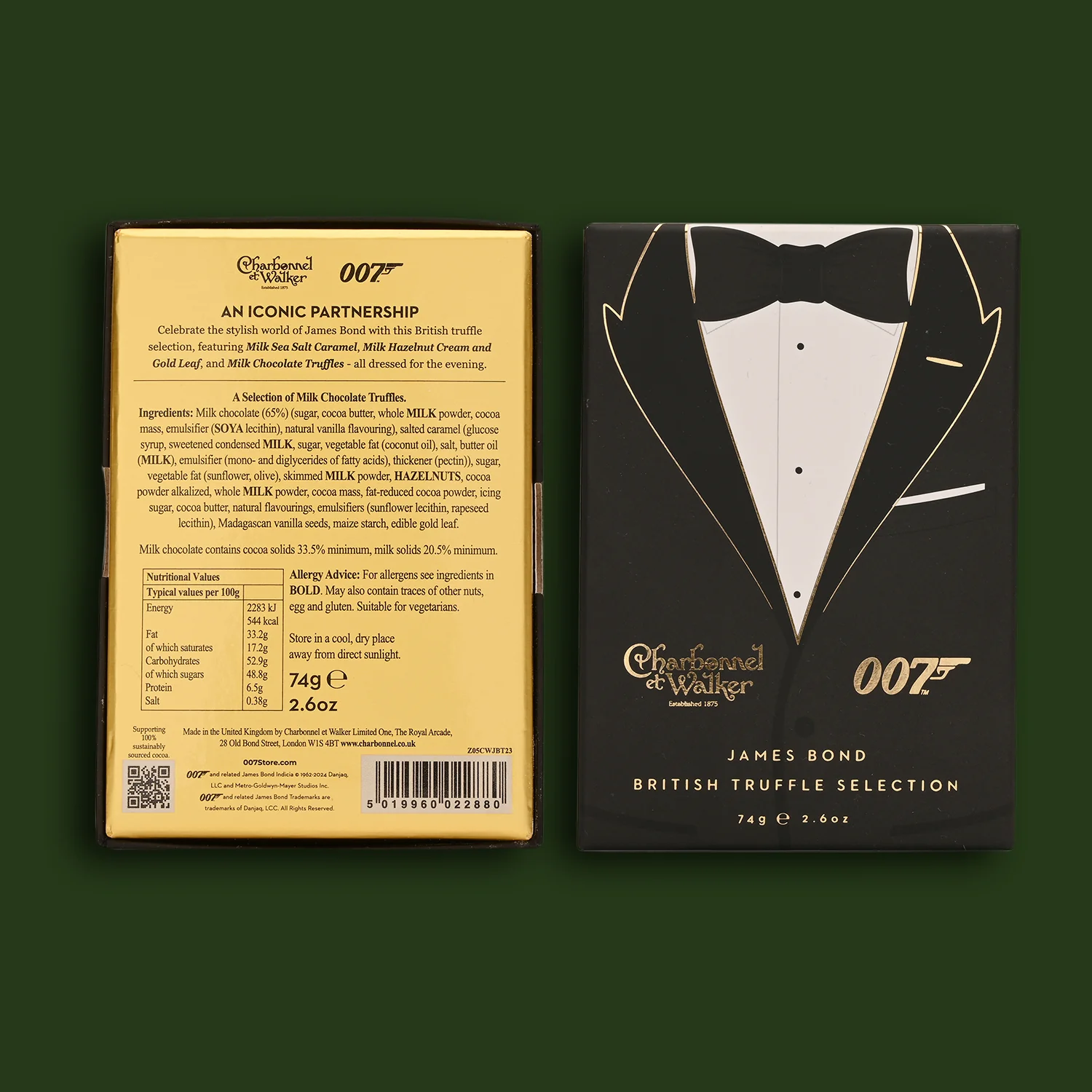 James Bond Black Tie Truffle Box - By Charbonnel et Walker (74g) - Image 6