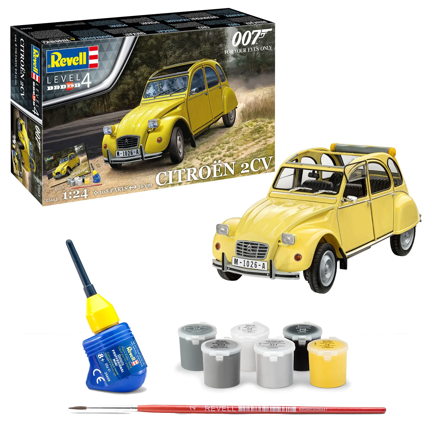 James Bond Citroen 2CV Model Car Kit - For Your Eyes Only Edition - By Revell - Image 2