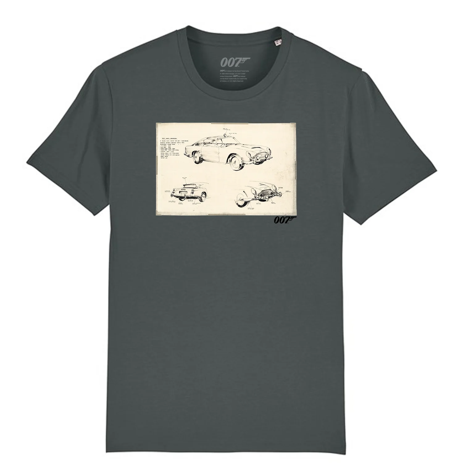 James Bond DB5 Sketch T-Shirt (2 colours) - Image 2