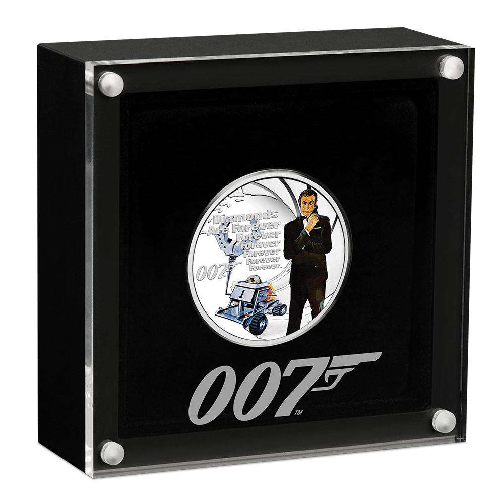 James Bond Diamonds Are Forever 1/2 oz Silver Proof Coin - By The Perth Mint - Image 2