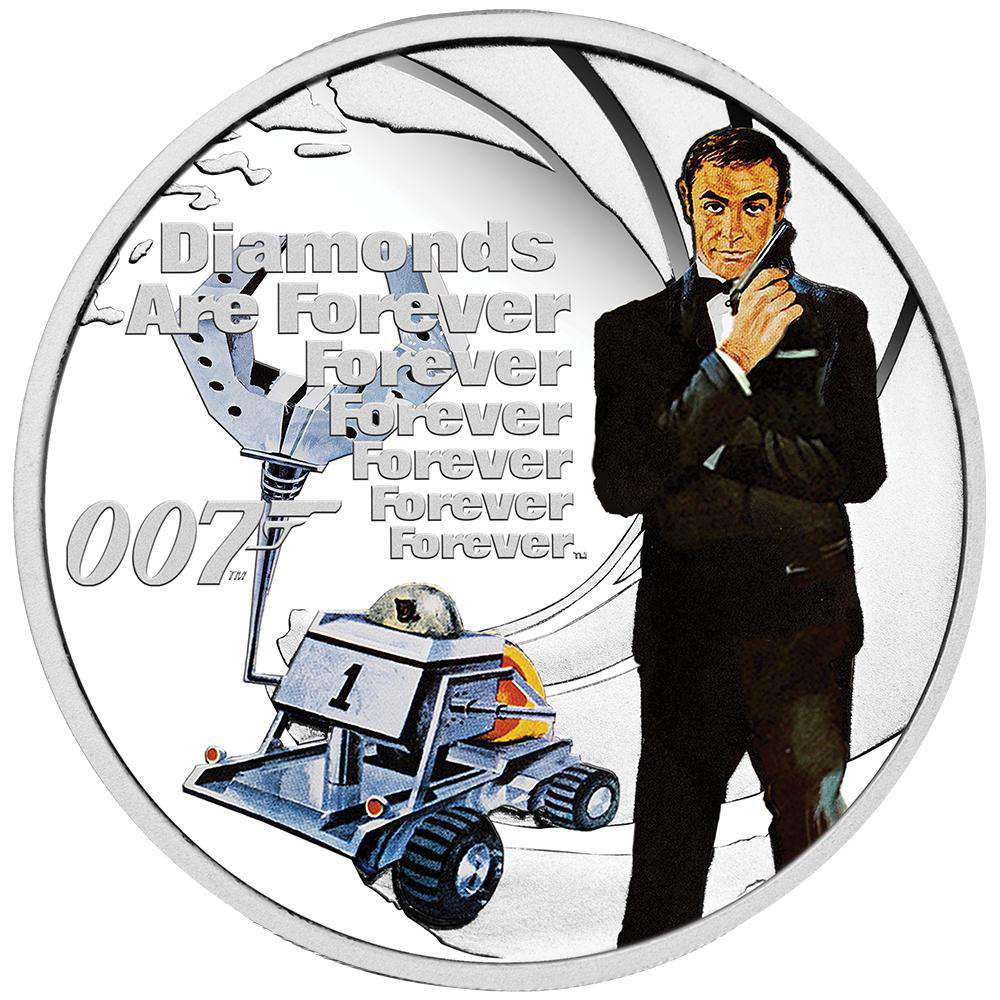 James Bond Diamonds Are Forever 1/2 oz Silver Proof Coin - By The Perth Mint - Image 4