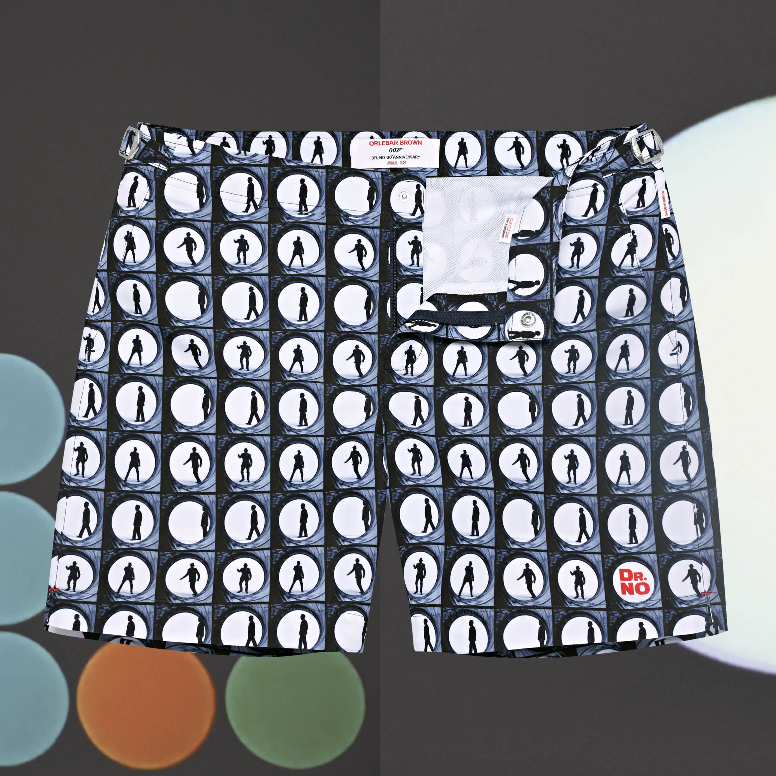 James Bond Dr. No Gun Barrel Swim Shorts - By Orlebar Brown - Image 8