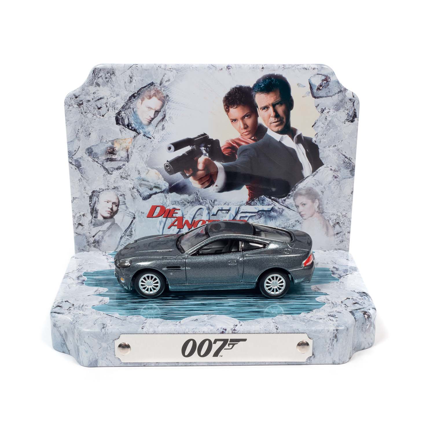 James Bond Ford Mustang & Aston Martin V12 Vanquish Two Car Diorama Set - By Johnny Lightning - Image 3