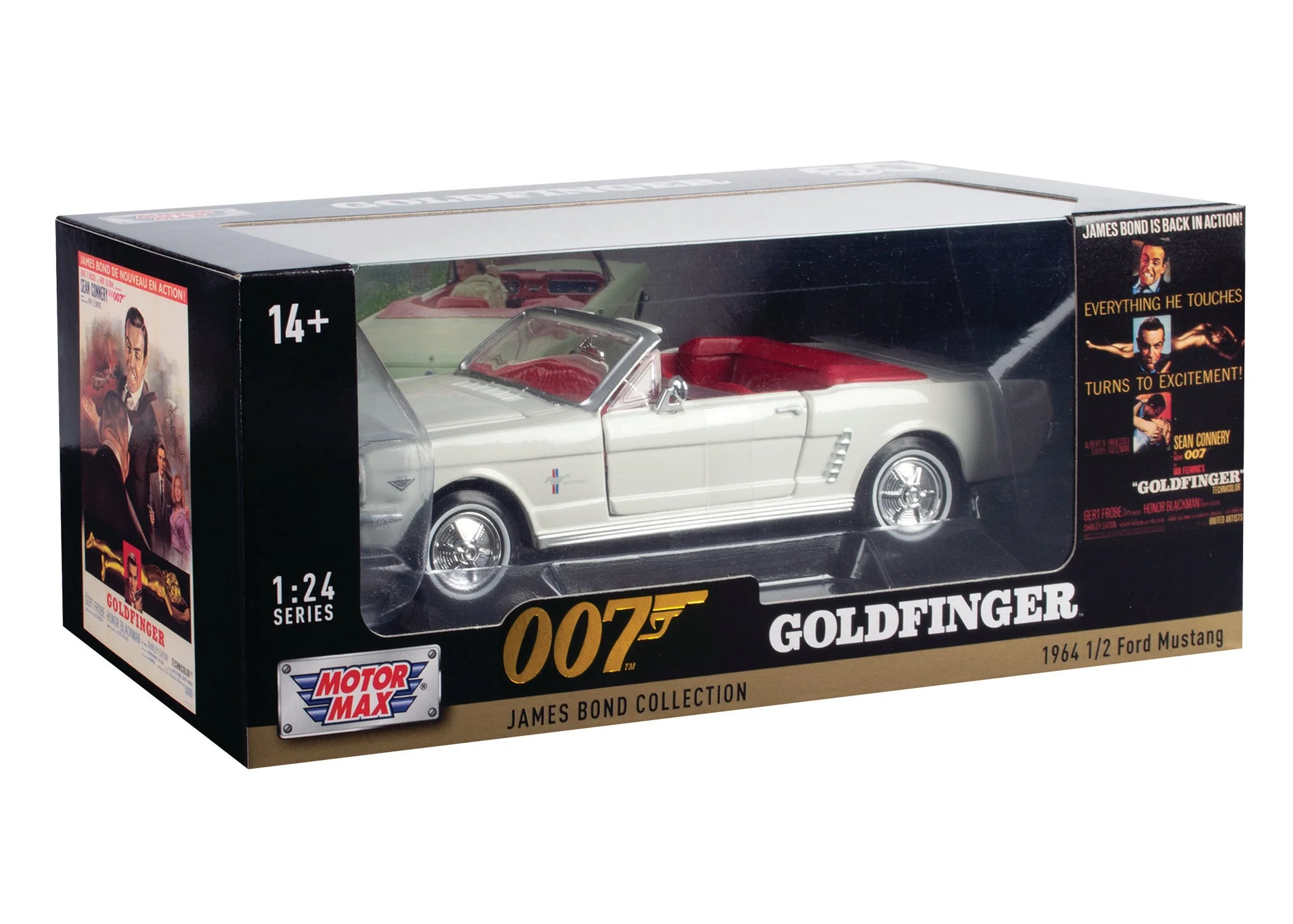 James Bond Ford Mustang Convertible Model Car - Goldfinger Edition - By Motormax (Outlet Item) - Image 7
