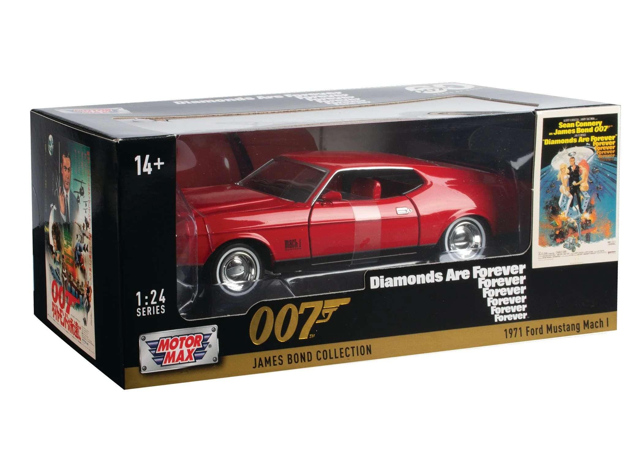 James Bond Ford Mustang Model Car - Diamonds Are Forever Edition - By Motormax (Outlet Item) - Image 7
