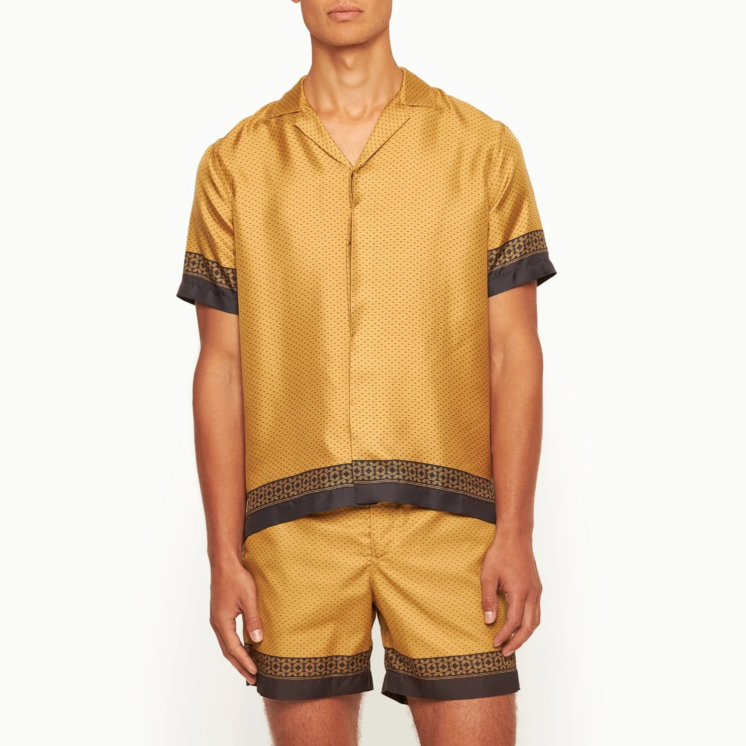 James Bond Gold Silk Shirt - By Orlebar Brown - Image 6