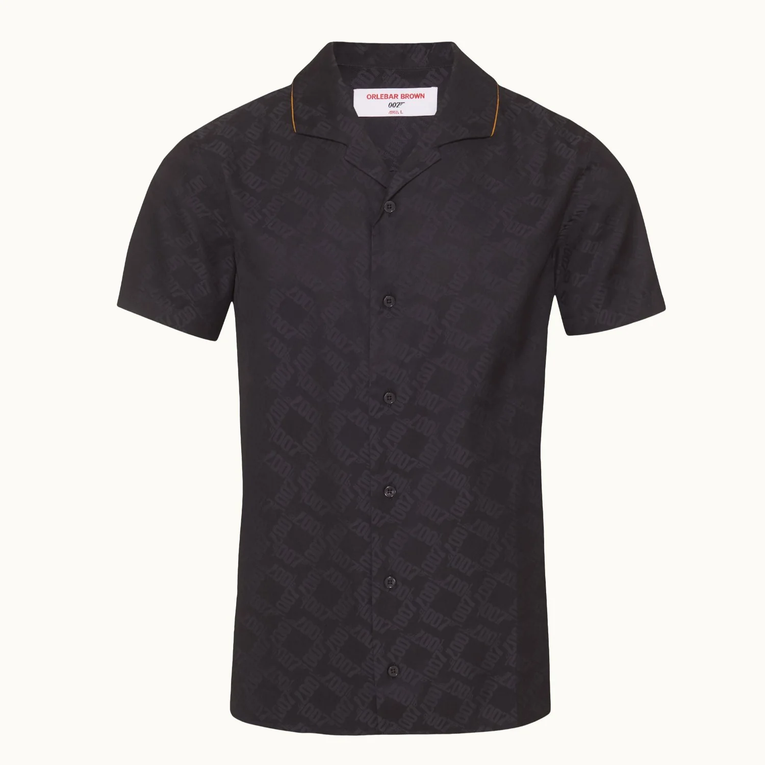 James Bond Gold Trim Jacquard Shirt - By Orlebar Brown - Image 2