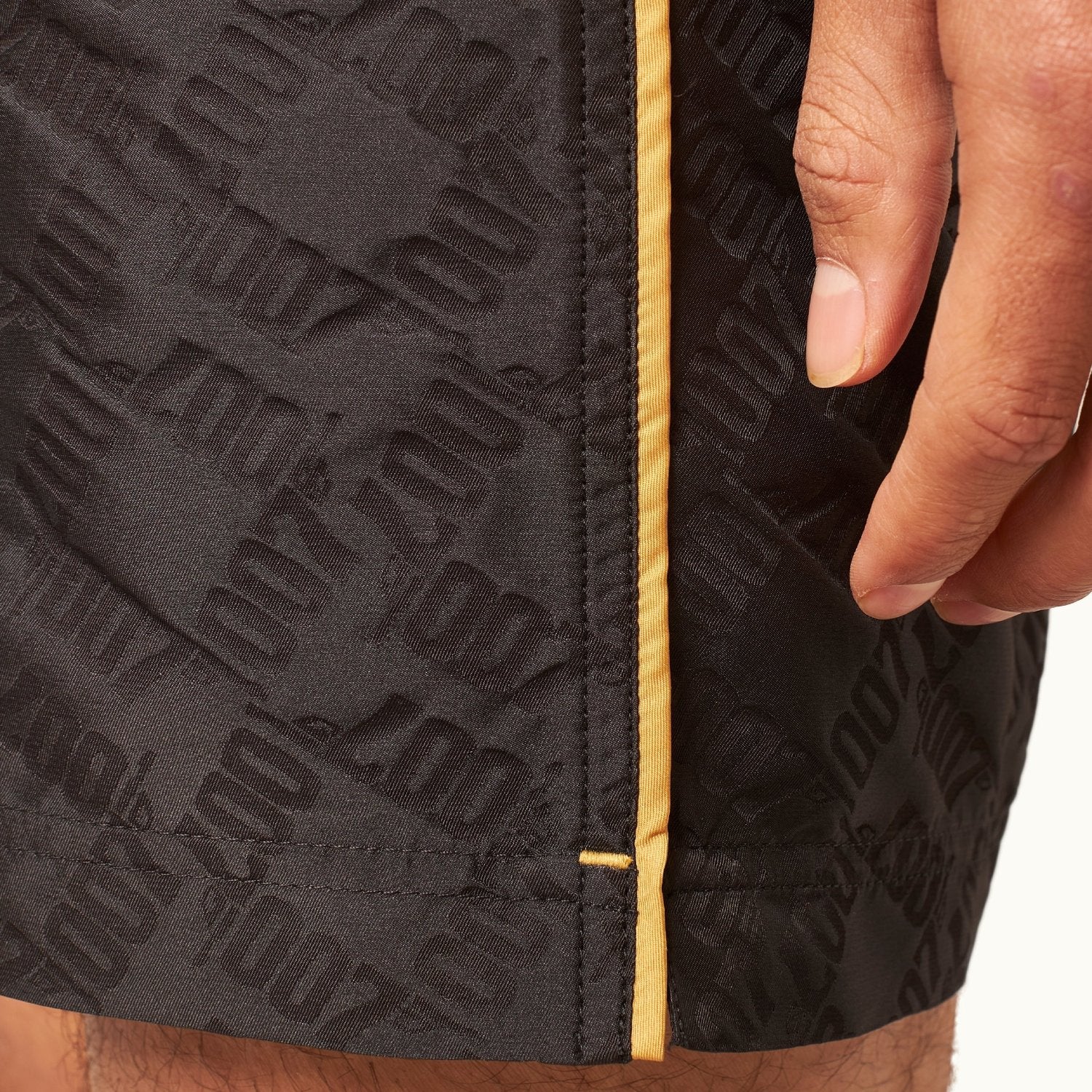 James Bond Gold Trim Jacquard Swim Shorts - By Orlebar Brown - Image 4