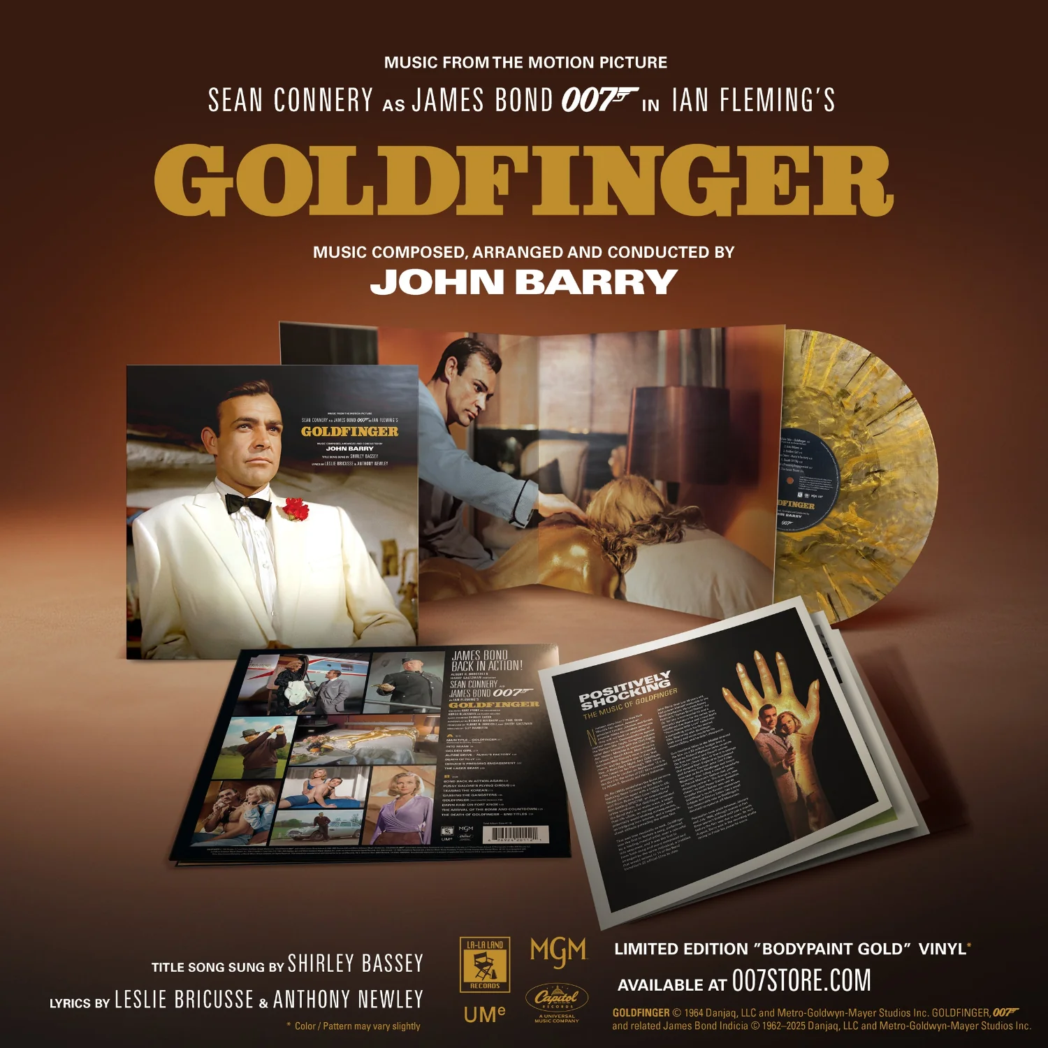 James Bond Goldfinger Soundtrack 12" Vinyl LP - Exclusive Bodypaint Edition - Image 3