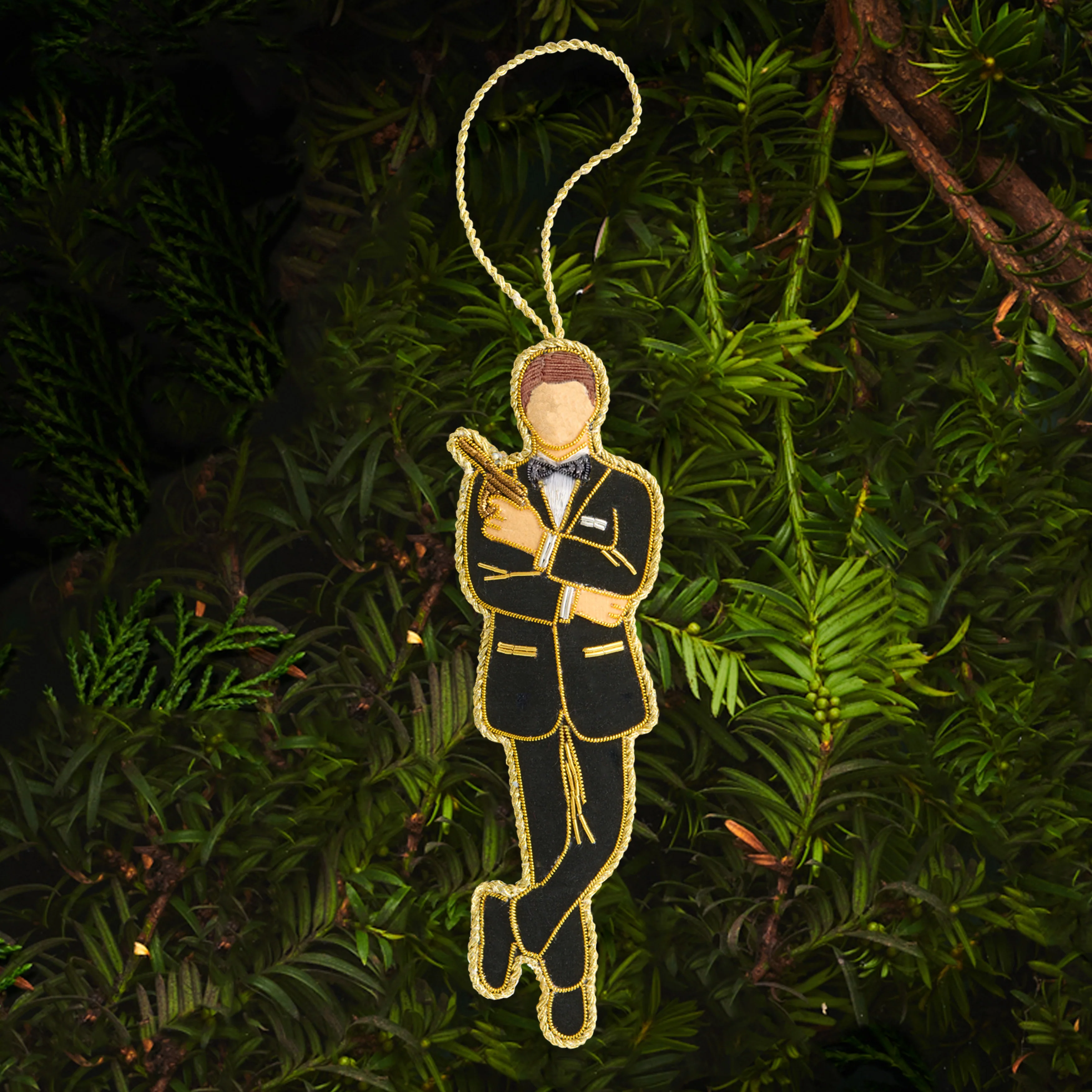 James Bond In Black Tie Tree Decoration