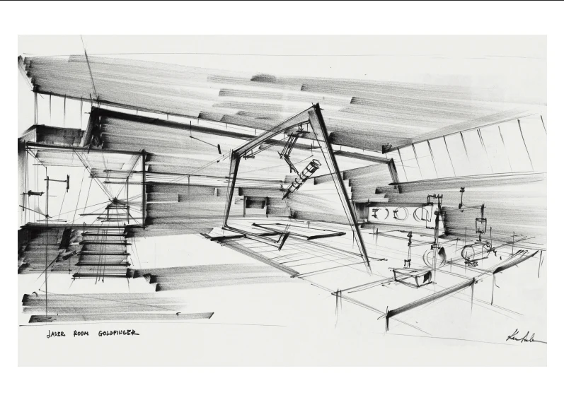 James Bond Ken Adam Goldfinger Art Print Set - Numbered Edition (Unframed) - Image 4