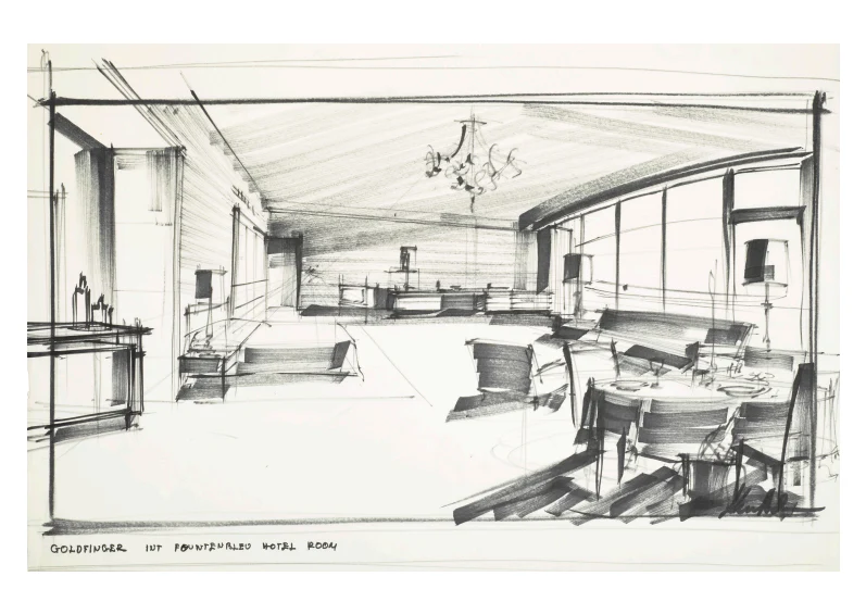 James Bond Ken Adam Goldfinger Art Print Set - Numbered Edition (Unframed) - Image 7