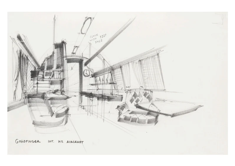 James Bond Ken Adam Goldfinger Art Print Set - Numbered Edition (Unframed) - Image 9