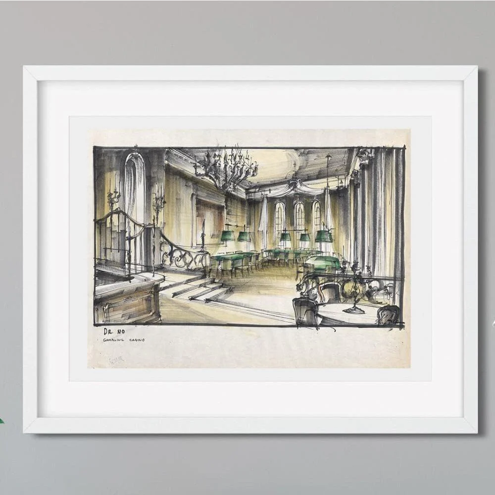 James Bond Ken Adam Casino Art Print - Dr. No Numbered Edition (Unframed) - Image 3