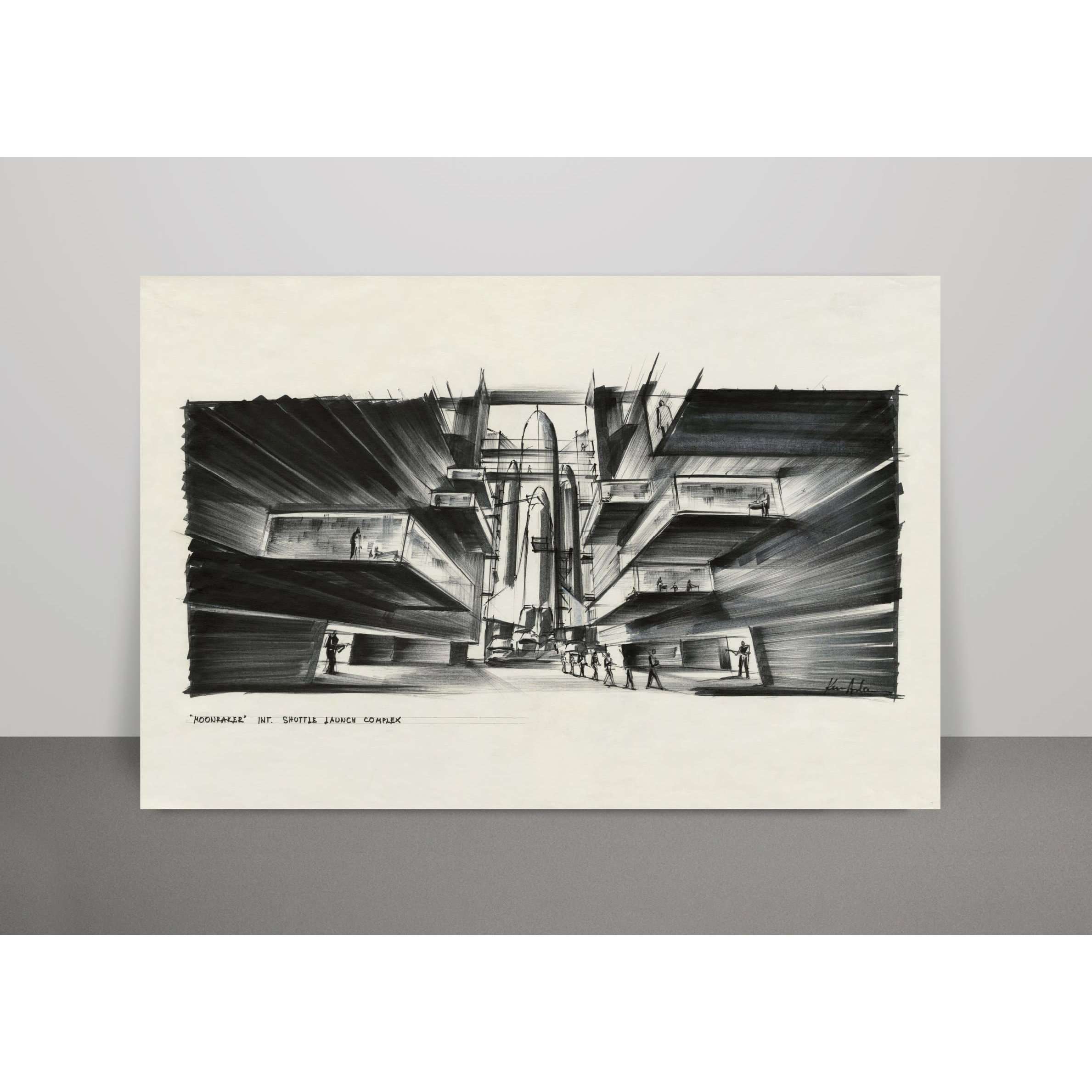 James Bond Ken Adam Space Shuttle Art Print - Moonraker Numbered Edition (Unframed) - Image 3