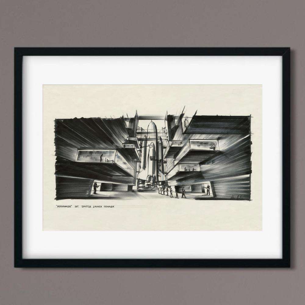 James Bond Ken Adam Space Shuttle Art Print - Moonraker Numbered Edition (Unframed) - Image 4
