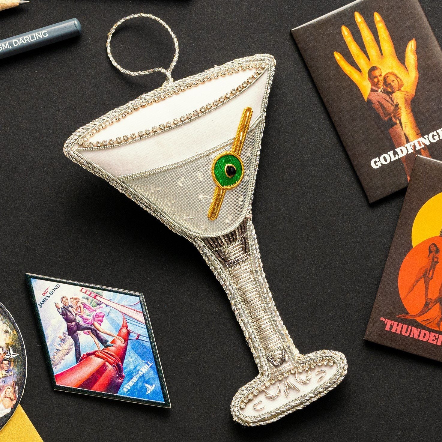 James Bond Martini Glass Tree Decoration - Image 6