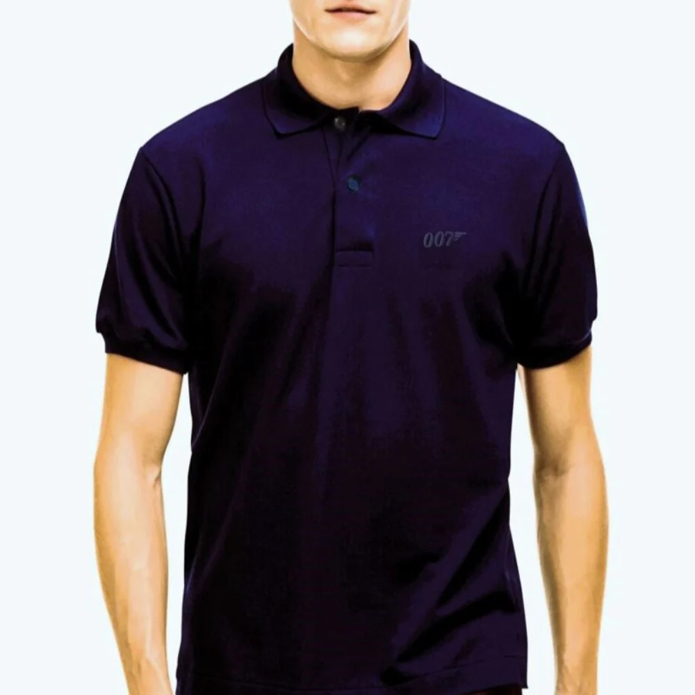 James Bond 007 Embroidered Cotton Polo Shirt - Navy Edition - Image 3