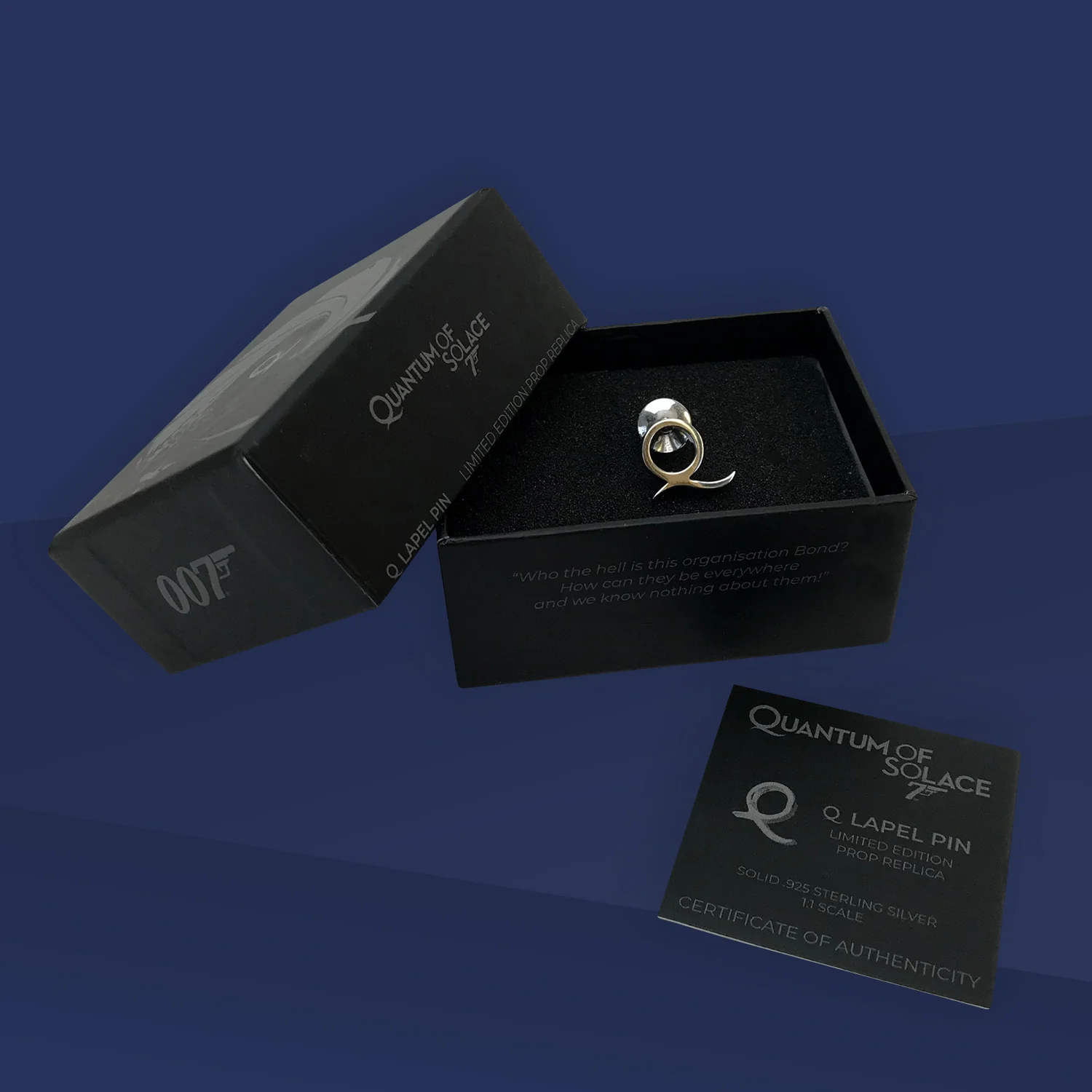 James Bond Quantum Sterling Silver Lapel Pin Prop Replica - Image 3