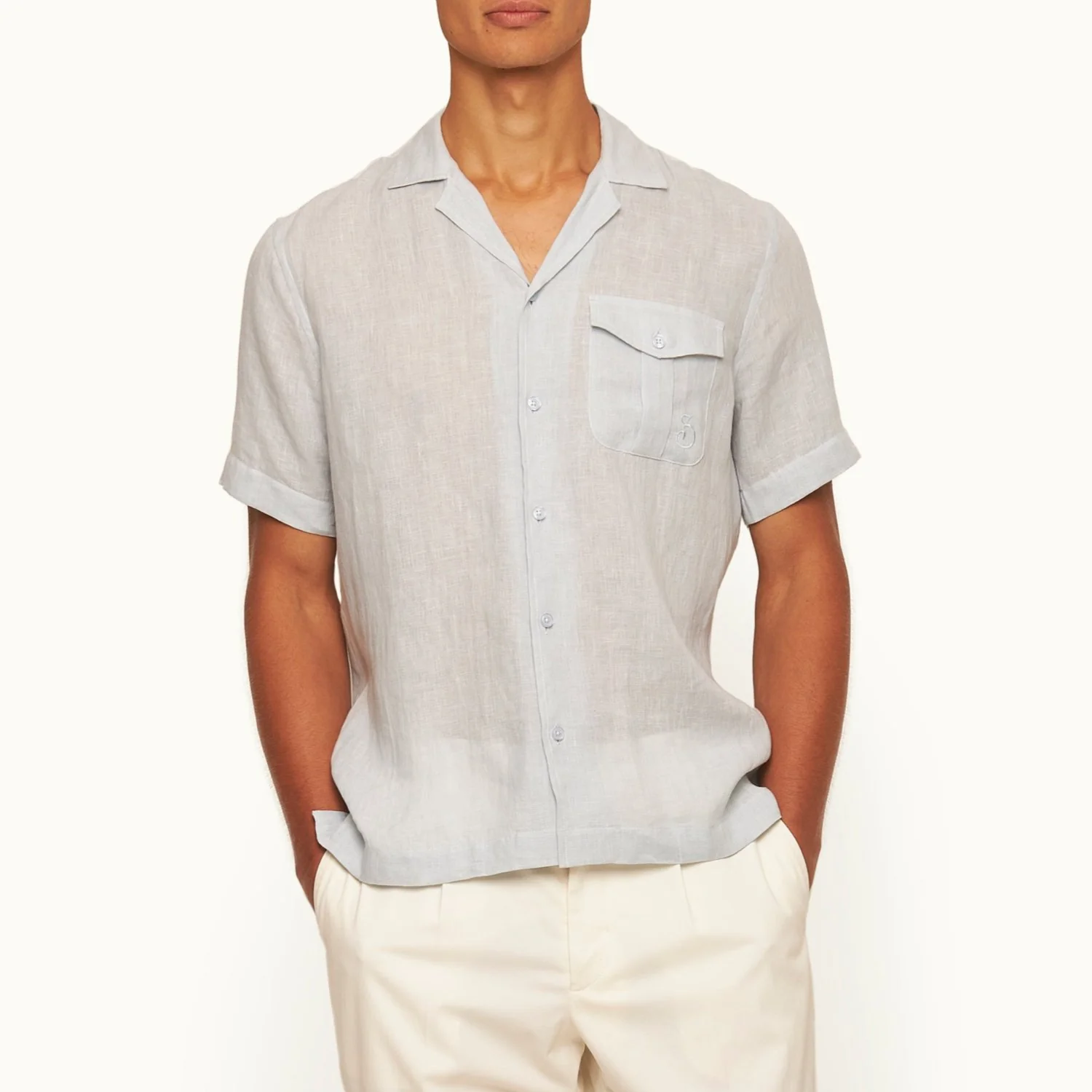 James Bond Scaramanga Linen Shirt - By Orlebar Brown - Image 7