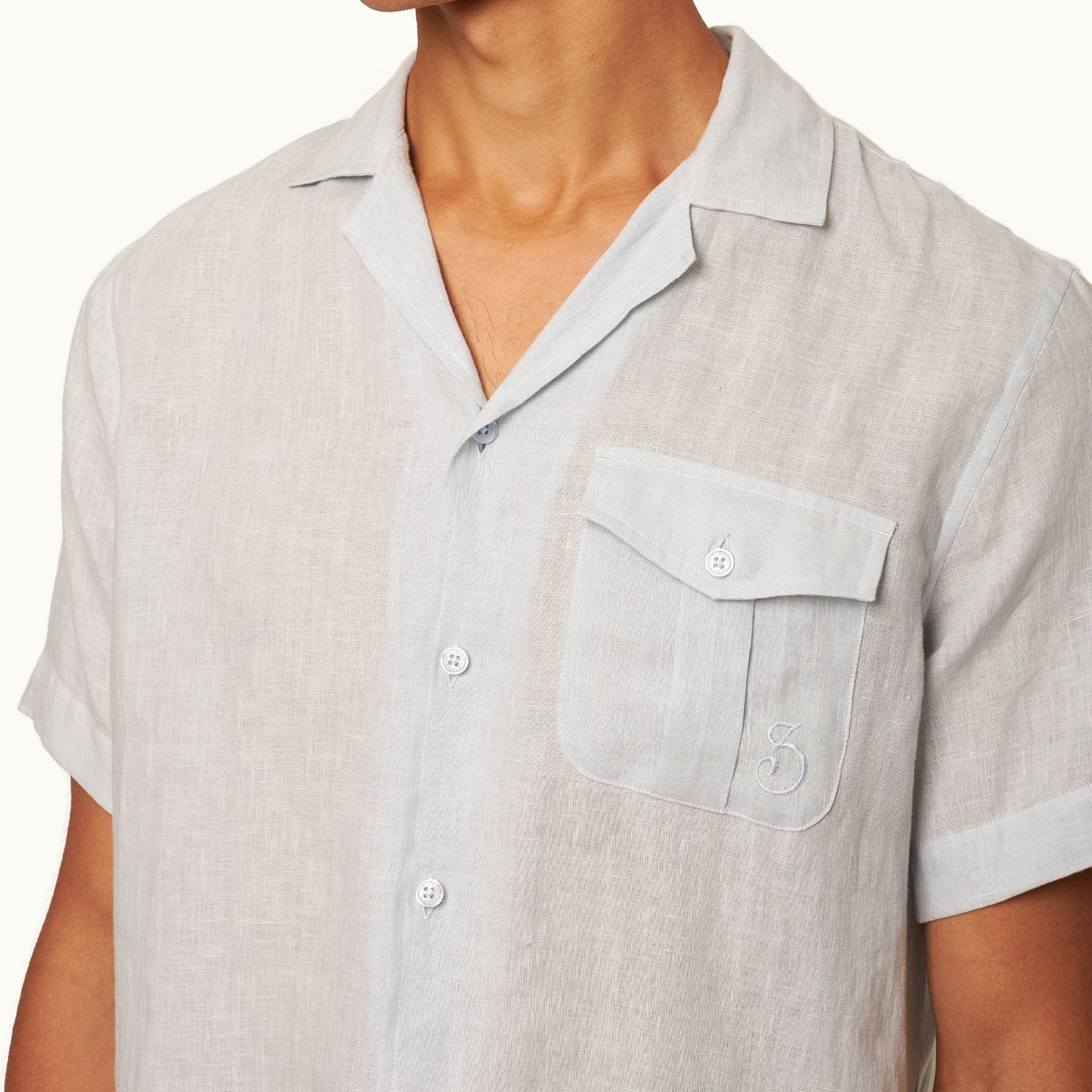 James Bond Scaramanga Linen Shirt - By Orlebar Brown - Image 8