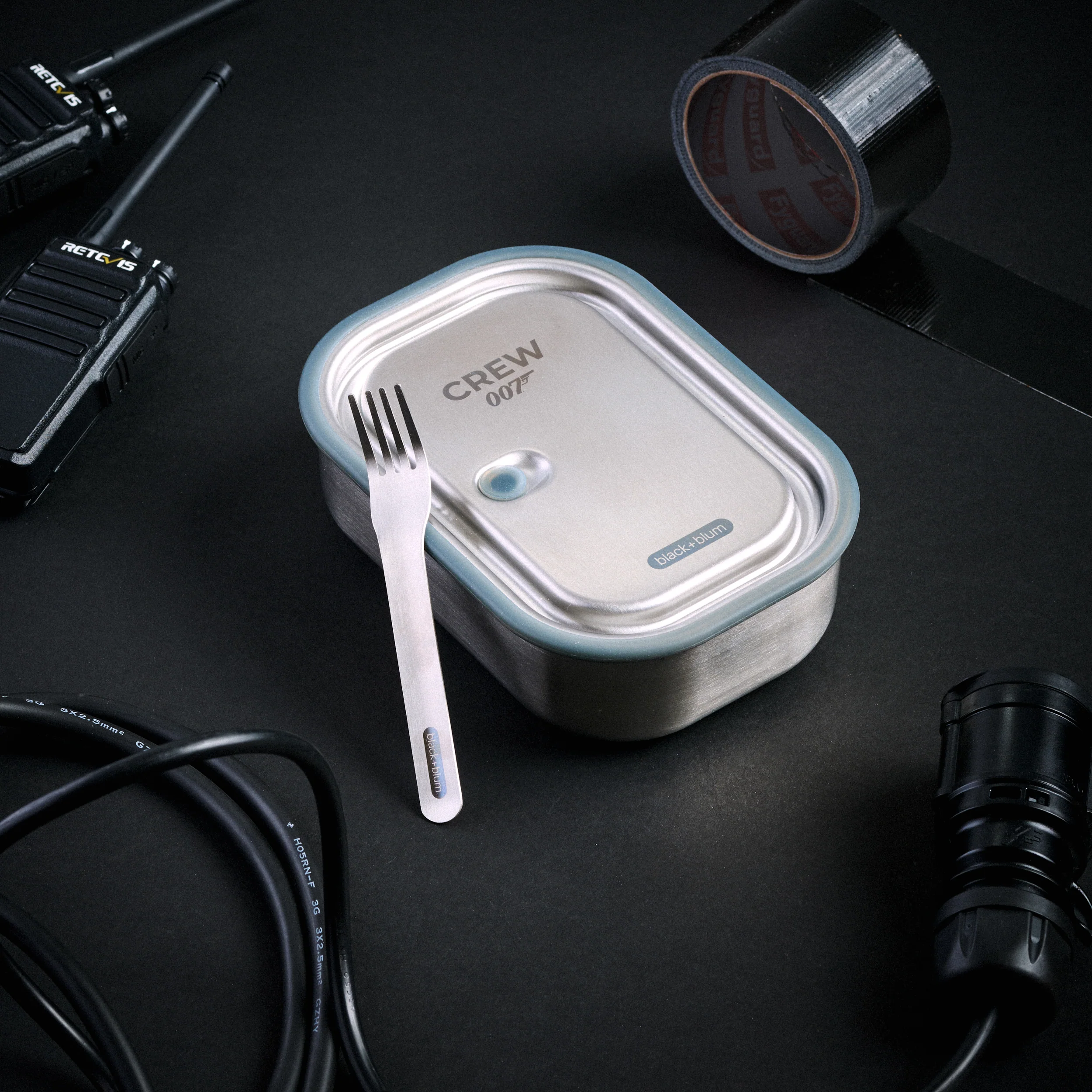 James Bond Stainless Steel Lunch Box & Fork - 007 Crew Edition - Image 3
