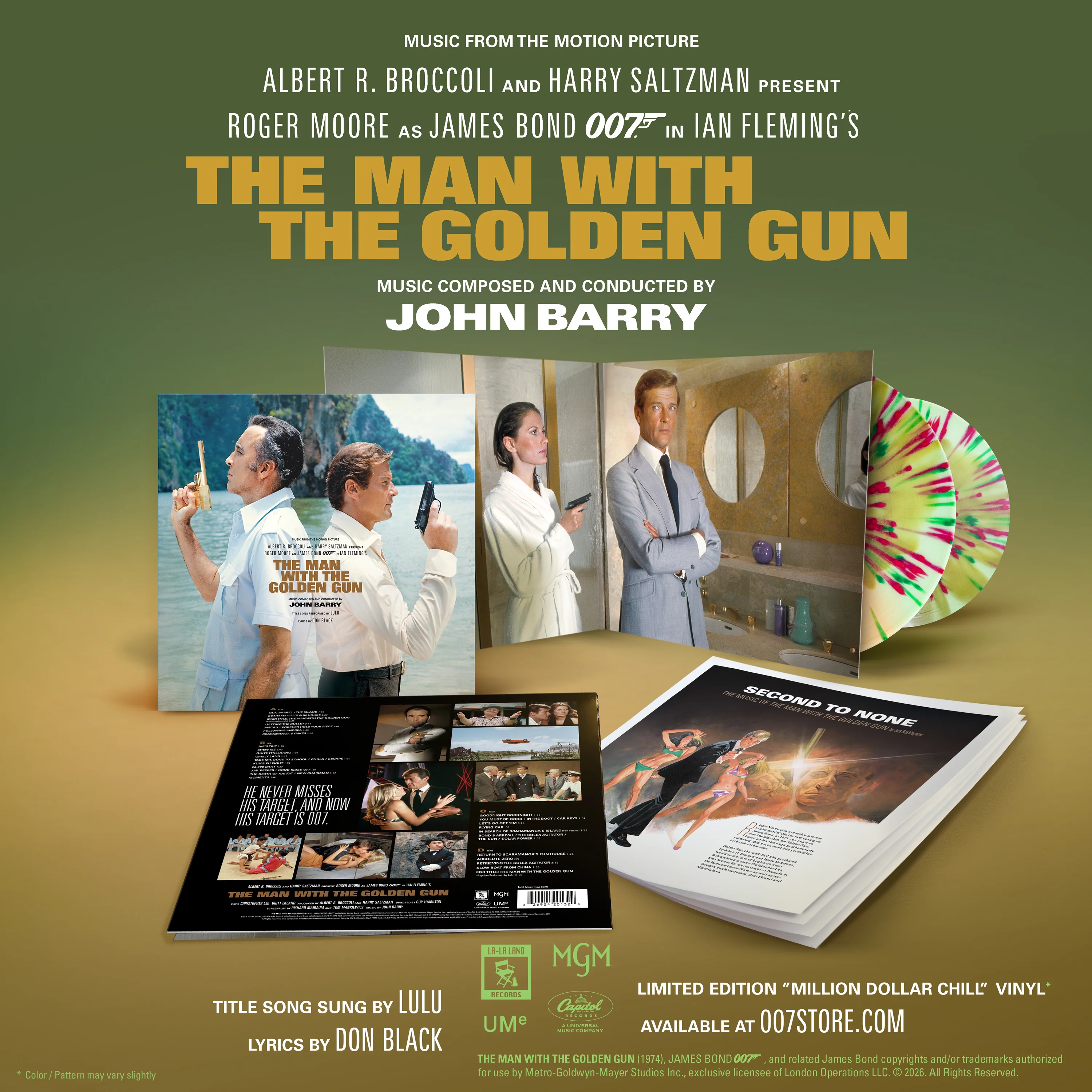 James Bond The Man With The Golden Gun Soundtrack Double 12" Vinyl LP - Exclusive Million Dollar Chill Edition (Pre-order) - Image 3