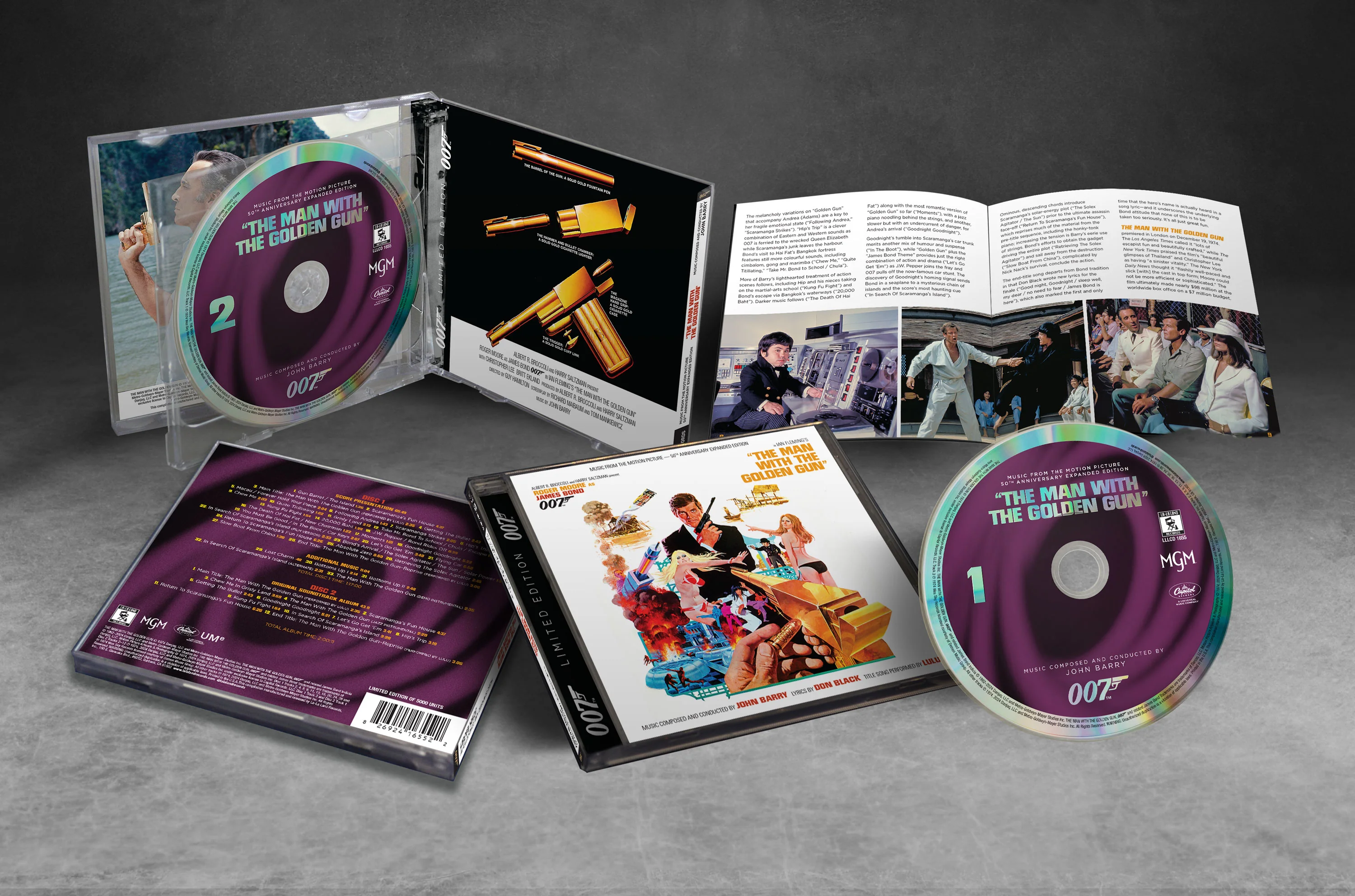 James Bond The Man With The Golden Gun Soundtrack Double CD Set - 50th Anniversary Expanded Remastered Edition - Image 3