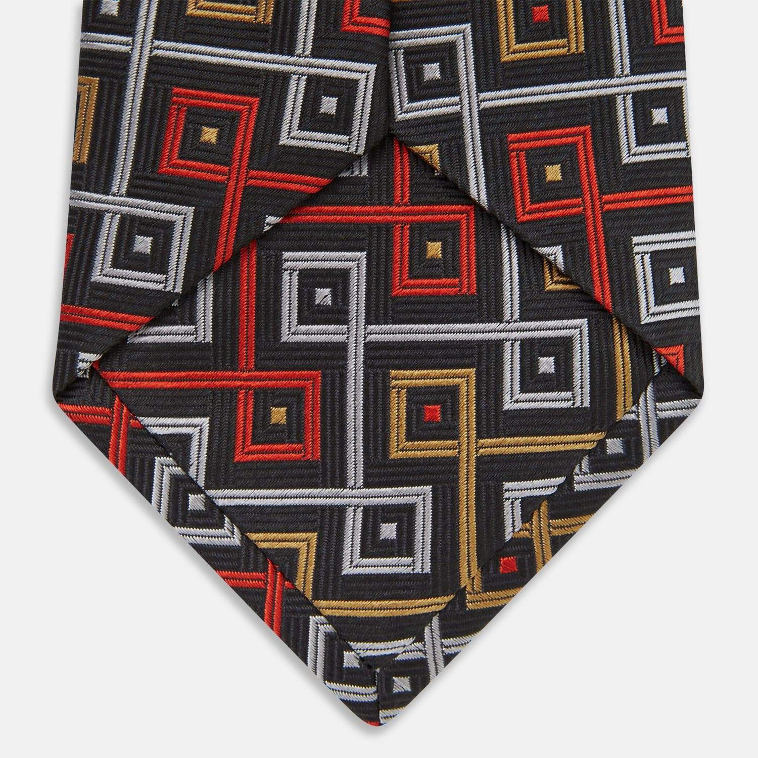James Bond Geo Squares Silk Tie - The World Is Not Enough Edition - By Turnbull & Asser - Image 5