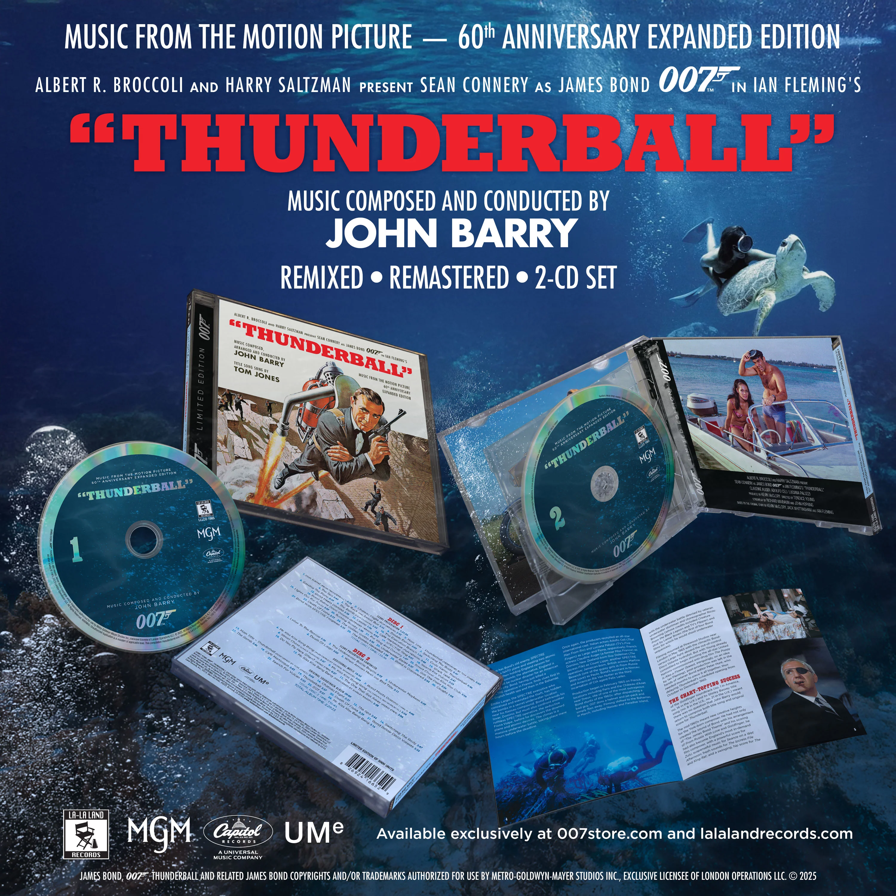 James Bond Thunderball Soundtrack Double CD Set - 60th Anniversary Expanded Remastered Edition - Image 3