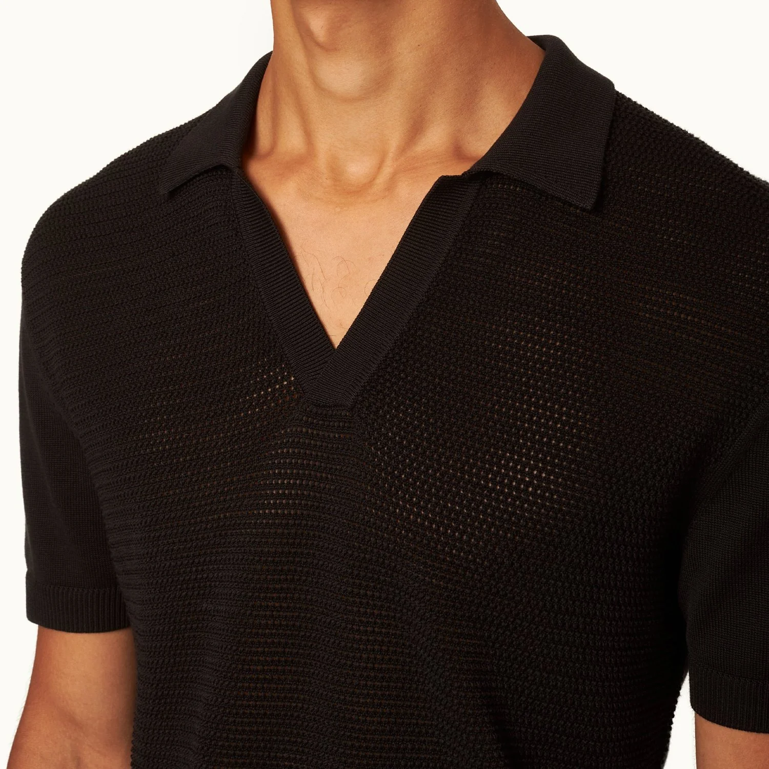 James Bond Tie Stitch Silk Cotton Polo Shirt - By Orlebar Brown - Image 2