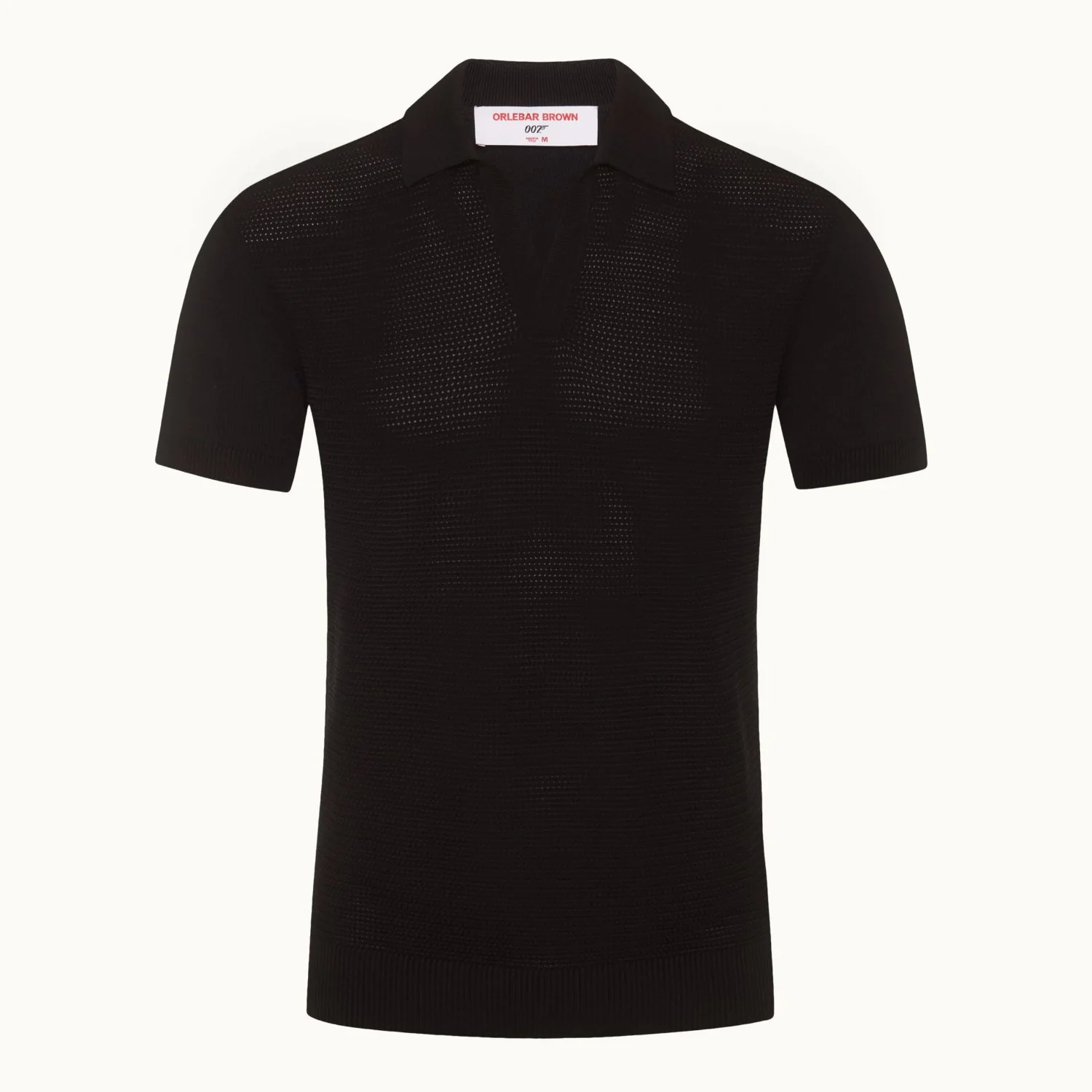 James Bond Tie Stitch Silk Cotton Polo Shirt - By Orlebar Brown - Image 3
