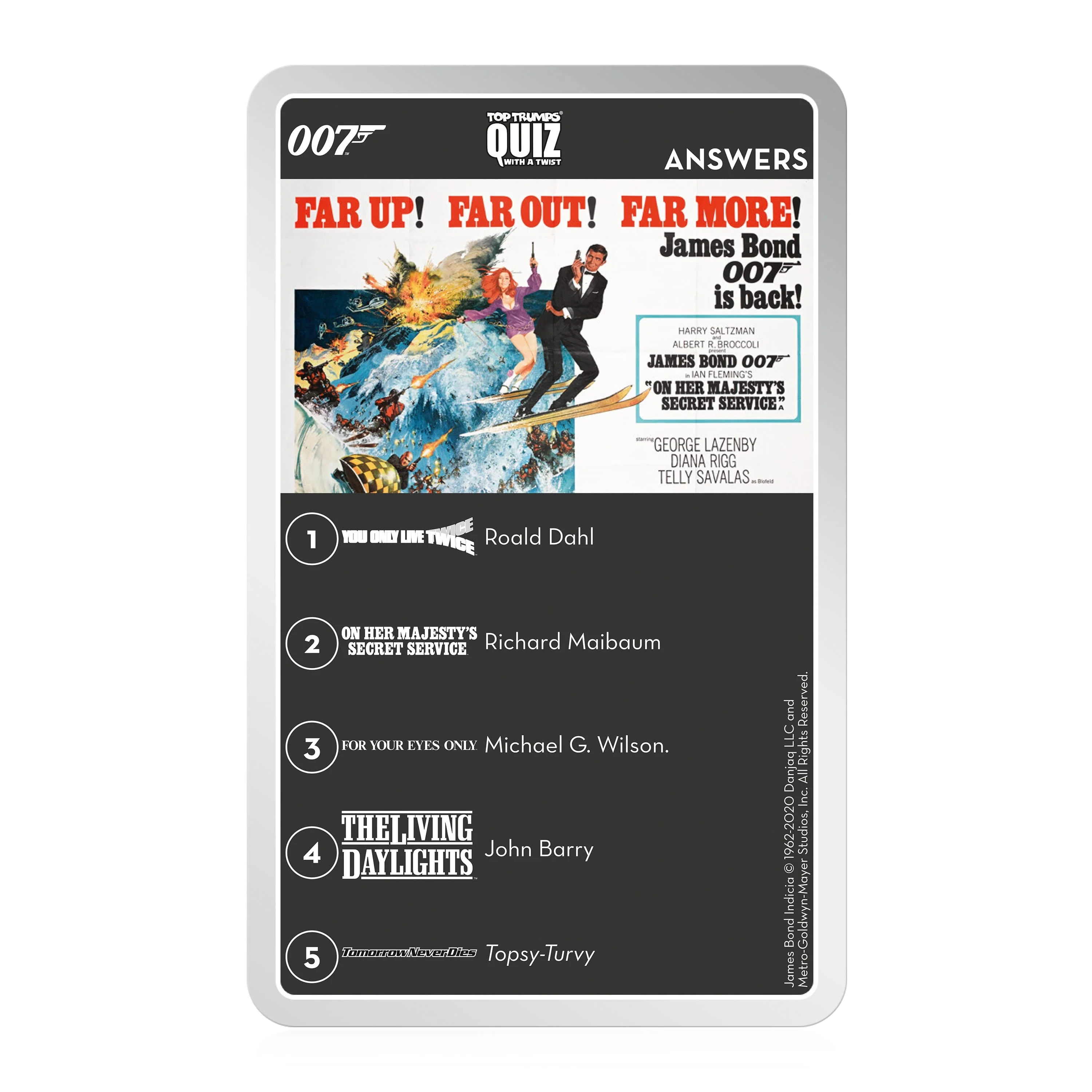 007 James Bond Top Trumps Quiz - No Time To Die Edition - Image 4