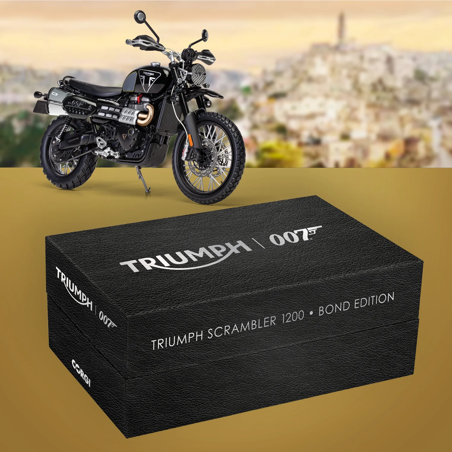 James Bond Triumph Scrambler 1200 Model Bike - 007 Edition - By Corgi - Image 2