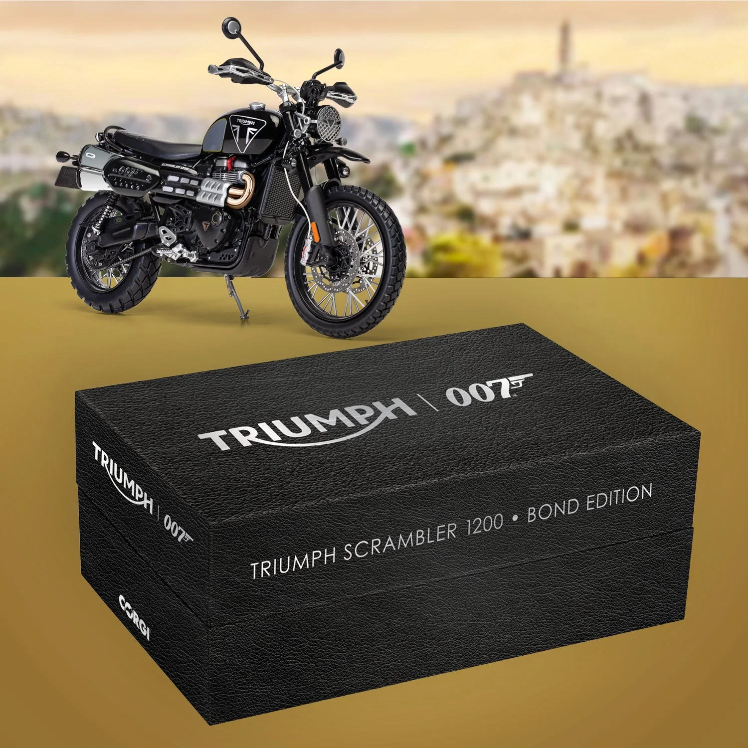 James Bond Triumph Scrambler 1200 Model Bike - No Time to Die Edition - By Corgi - Image 2
