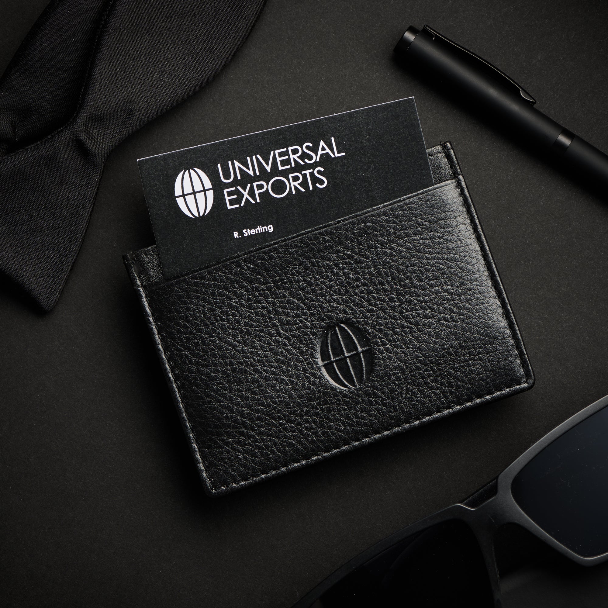 James Bond Universal Exports Leather Card Holder & Card