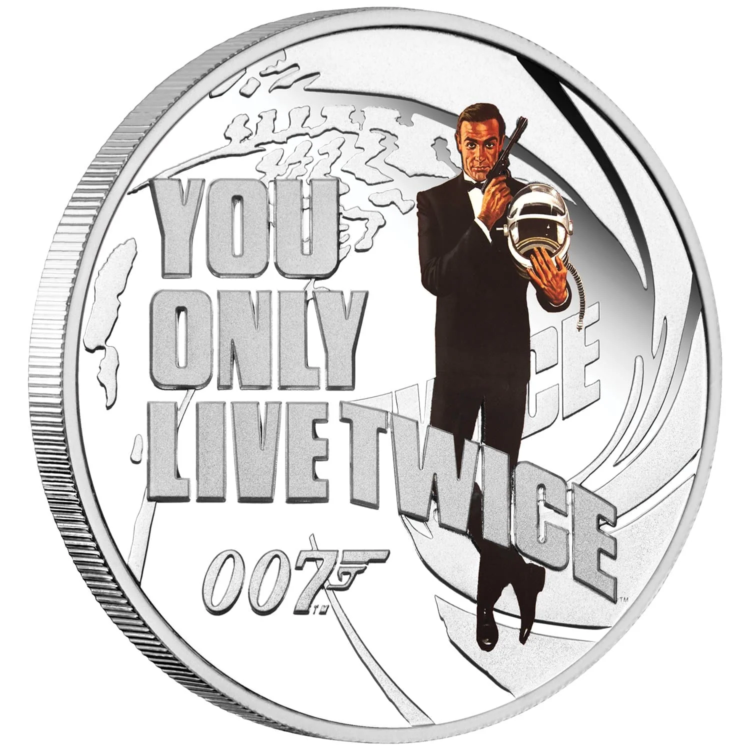 James Bond You Only Live Twice 1/2 oz Silver Proof Coin - By The Perth Mint
