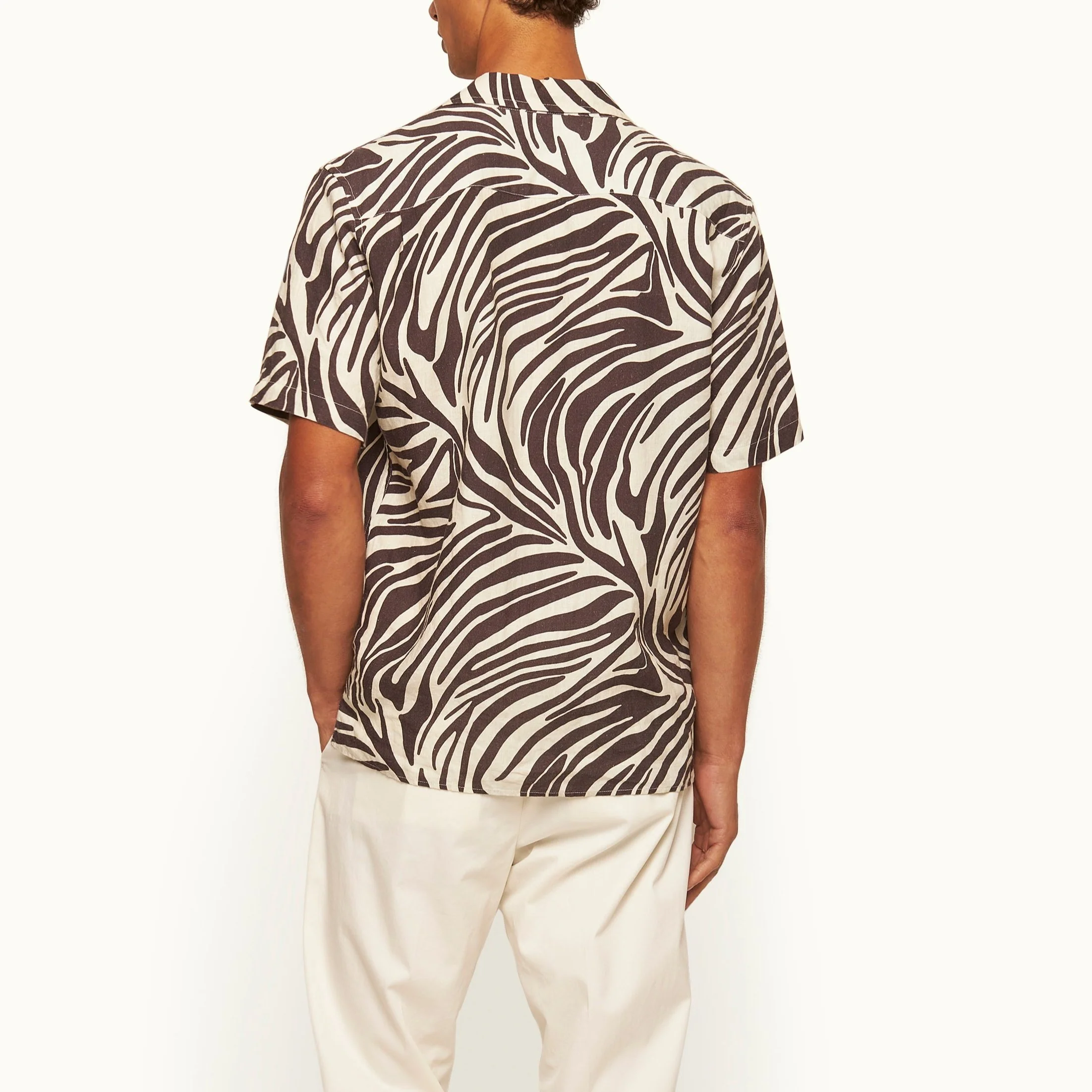 James Bond Zebra Linen Shirt - By Orlebar Brown - Image 4