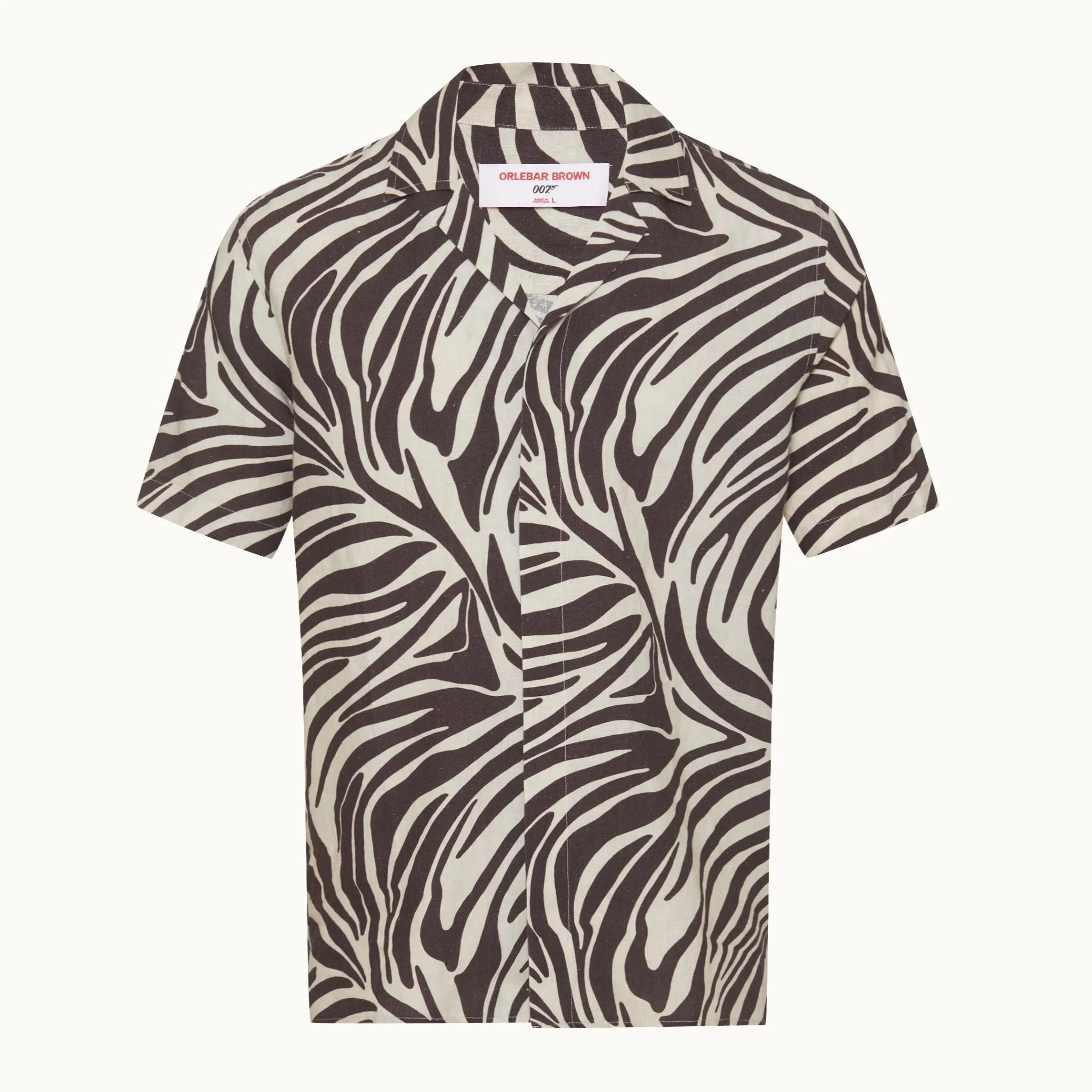 James Bond Zebra Linen Shirt - By Orlebar Brown - Image 5