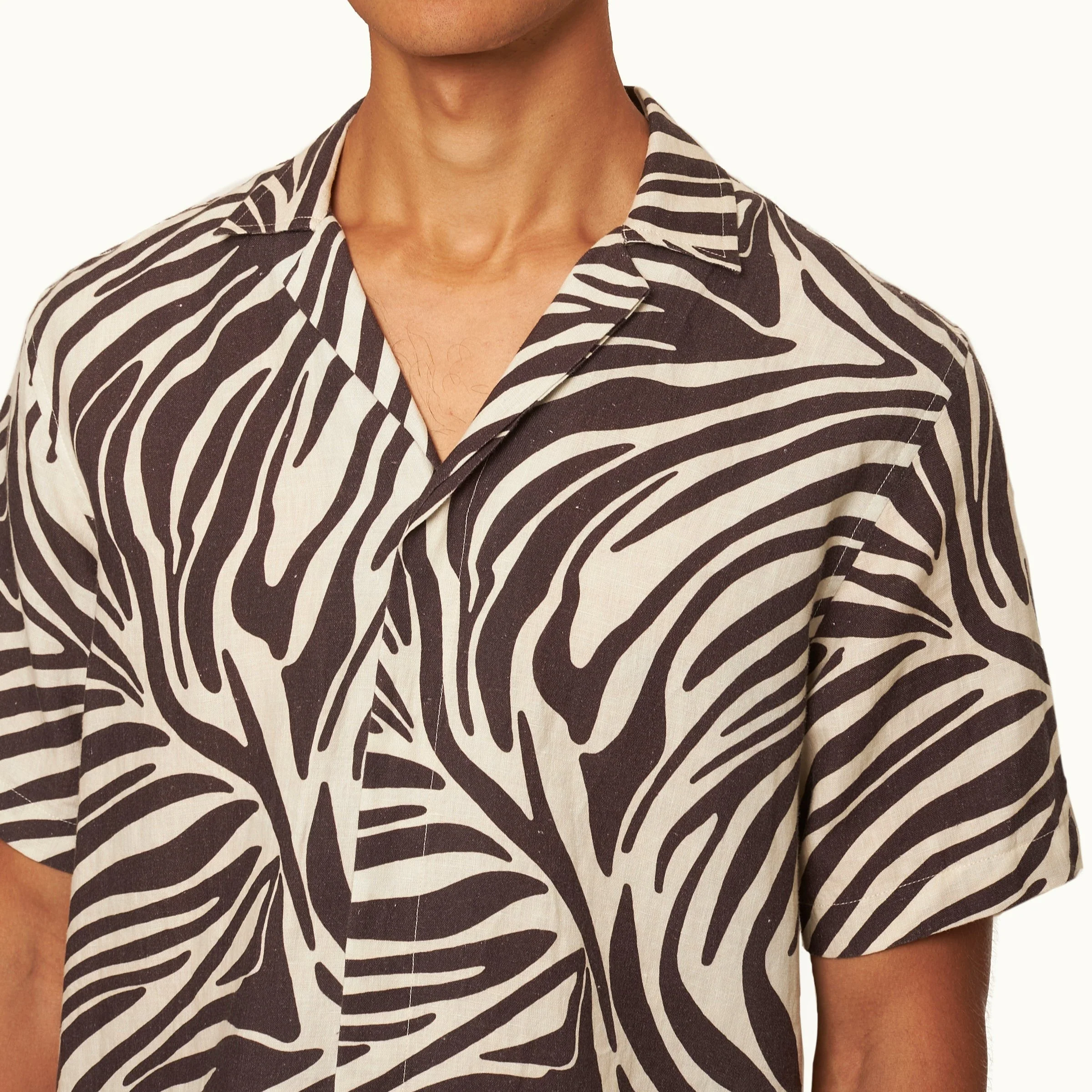 James Bond Zebra Linen Shirt - By Orlebar Brown - Image 6