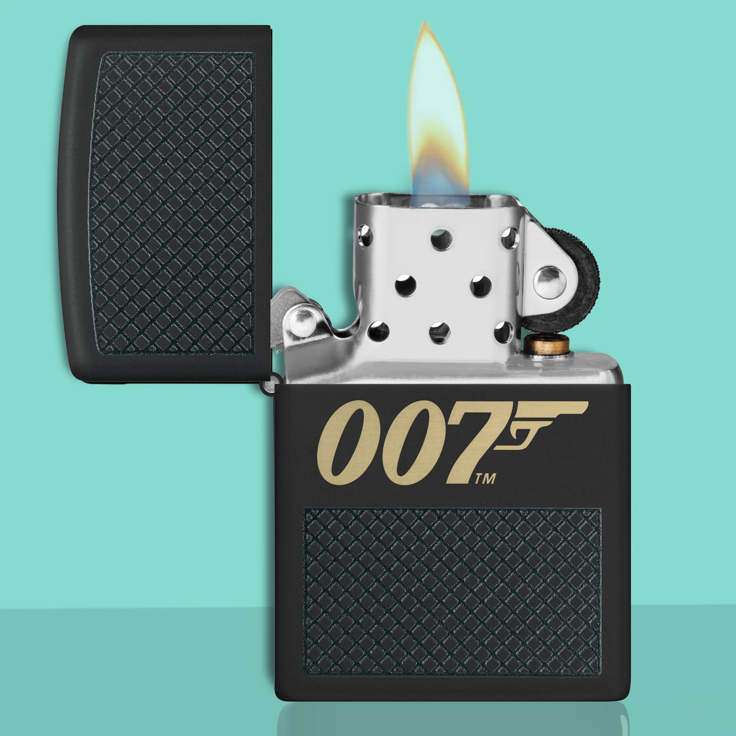 James Bond Zippo Lighter - Black Checkerboard Edition - Image 2