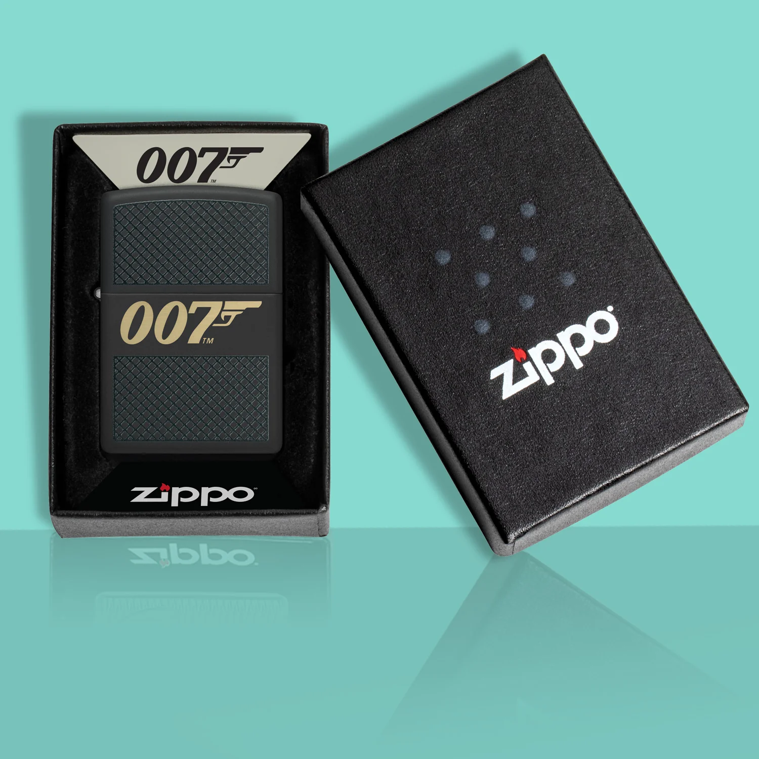 James Bond Zippo Lighter - Black Checkerboard Edition - Image 3